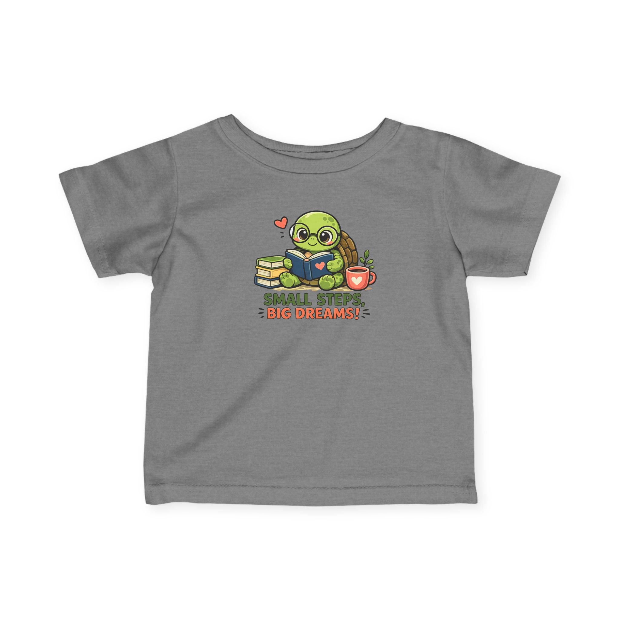 Infant Tee — Cute Turtle "Small Steps, Big Dreams" Baby Gift Shirt