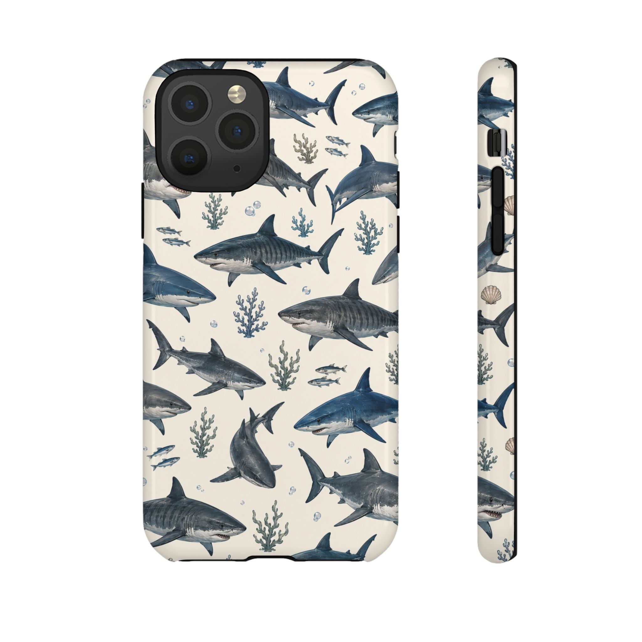 Shark Pattern Phone Case – Nautical Oceanic Phone Cover