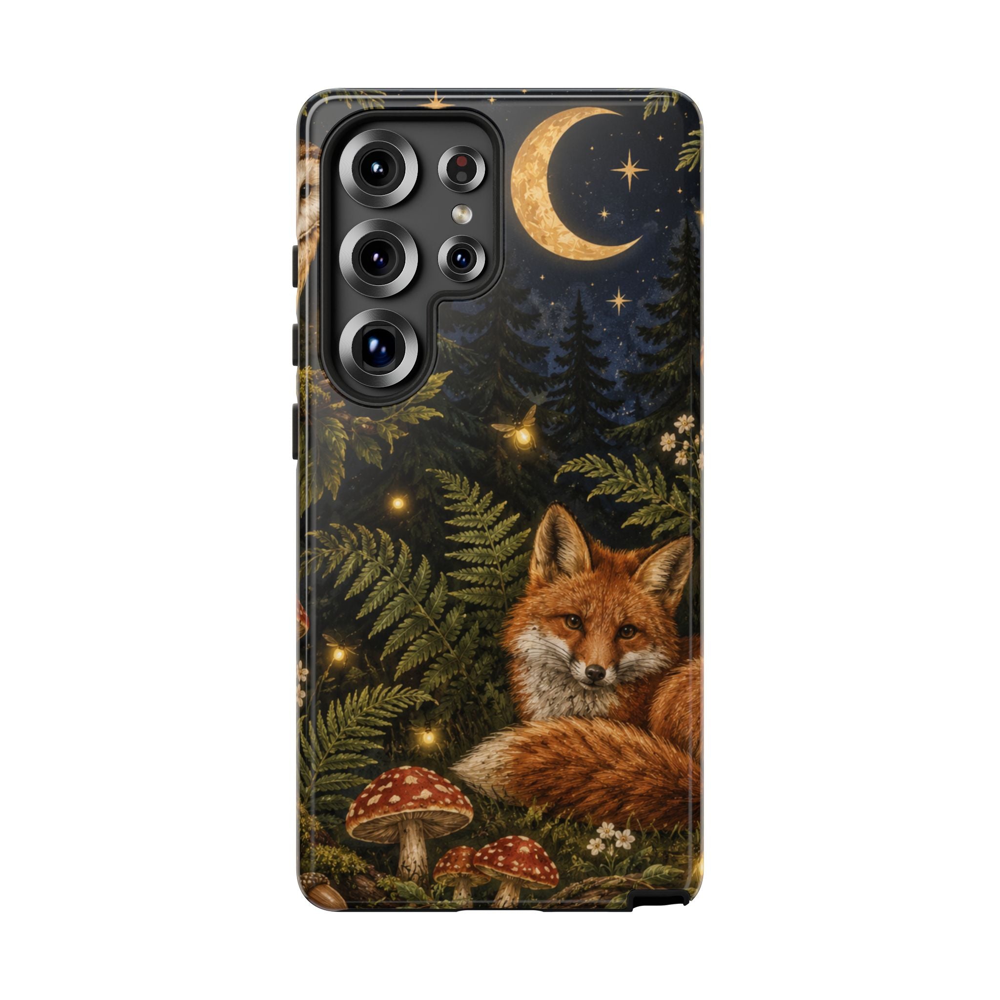 Fox Forest Tough Phone Case — Moonlit Woodland Protective Phone Cover