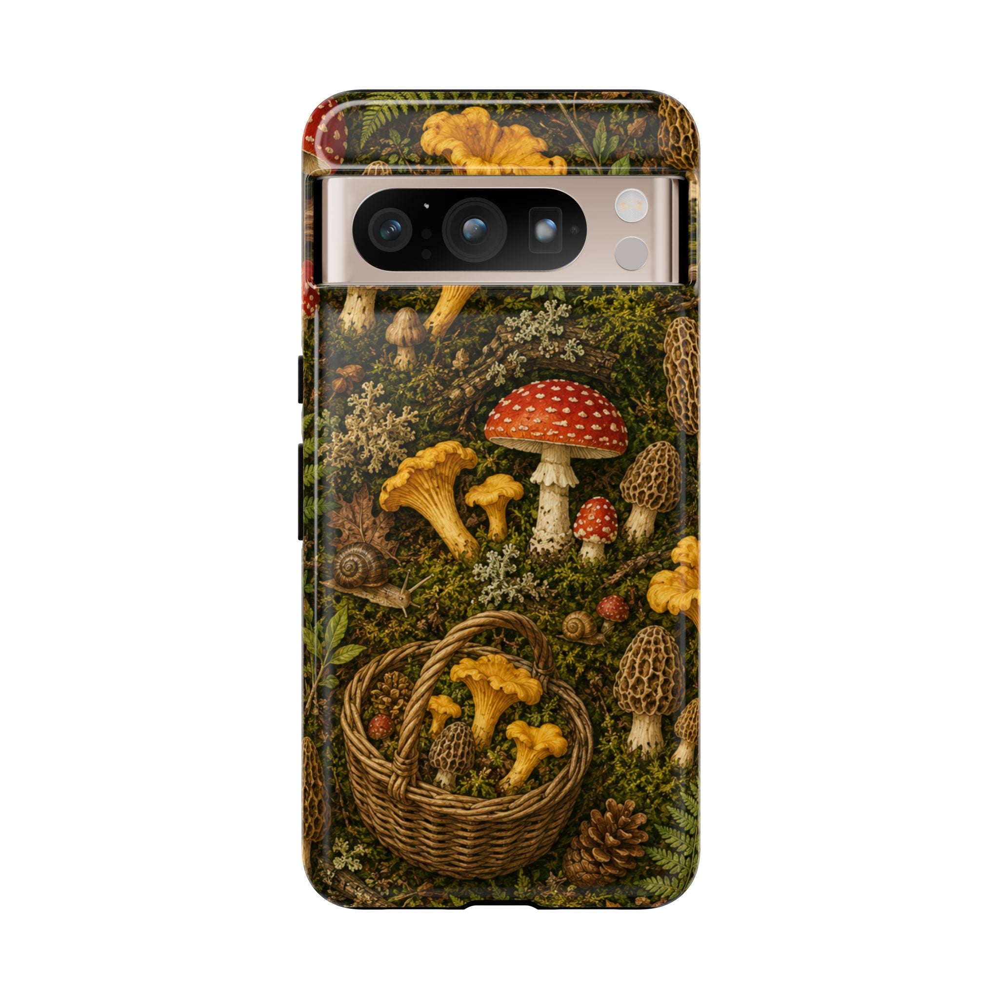 Mushroom Forage Phone Case — Vintage Forest Wild Mushroom Pattern