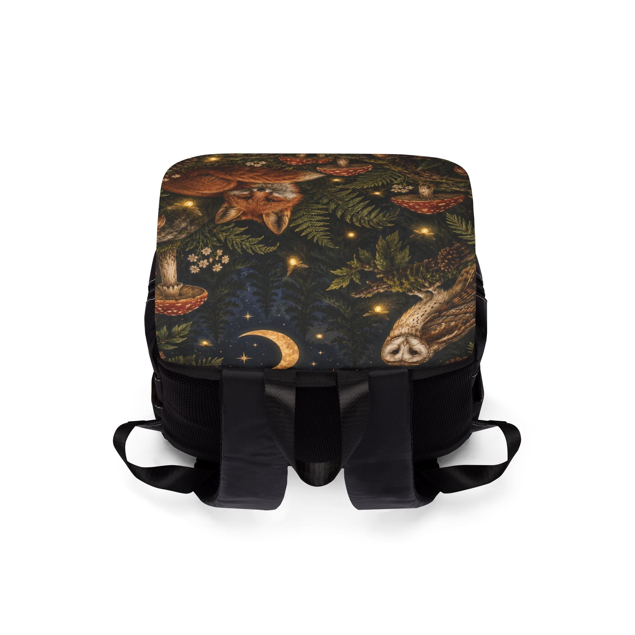 Fox & Mushroom Forest Shoulder Backpack