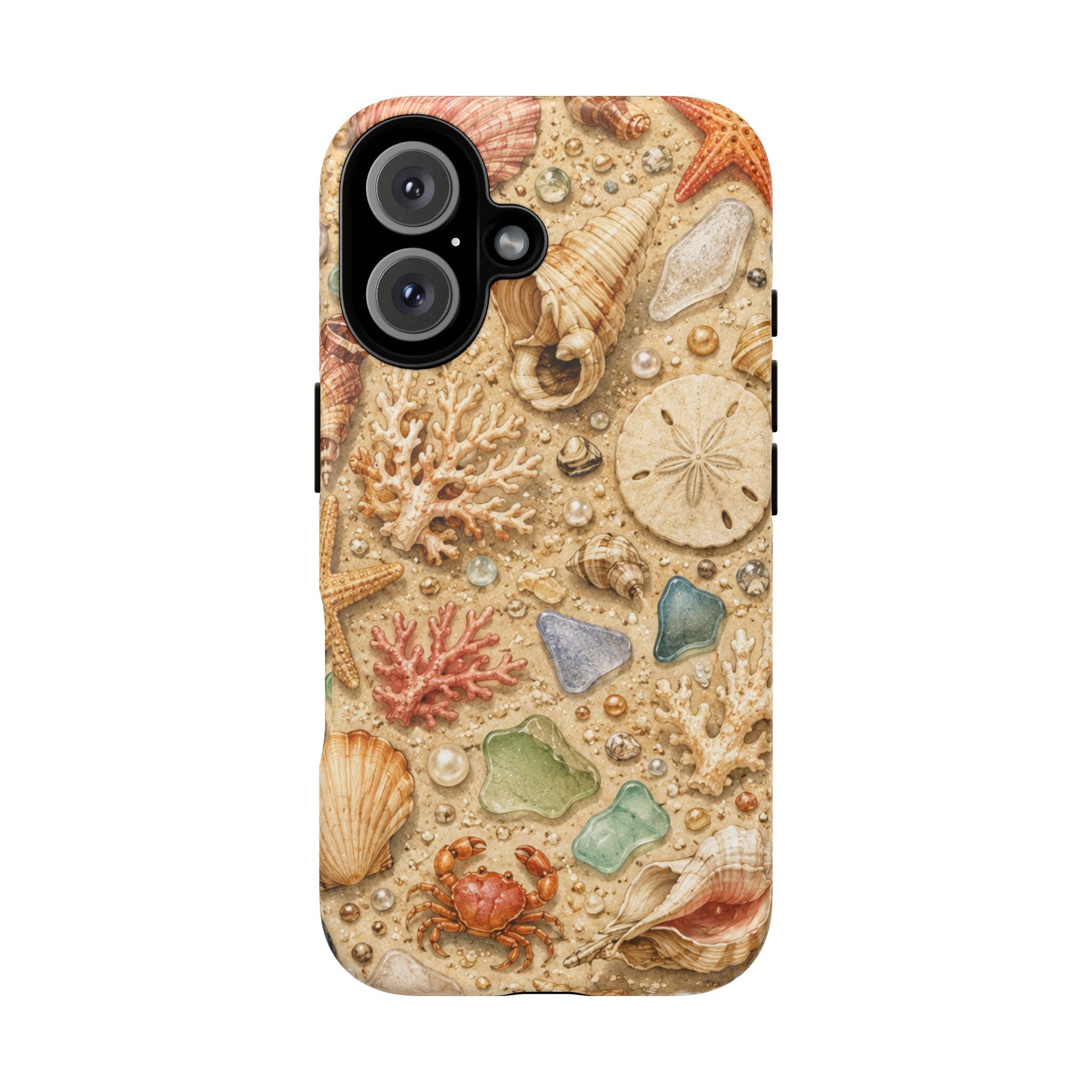 Beach Shells Phone Case — Seashell, Starfish & Sea Glass Coastal Design