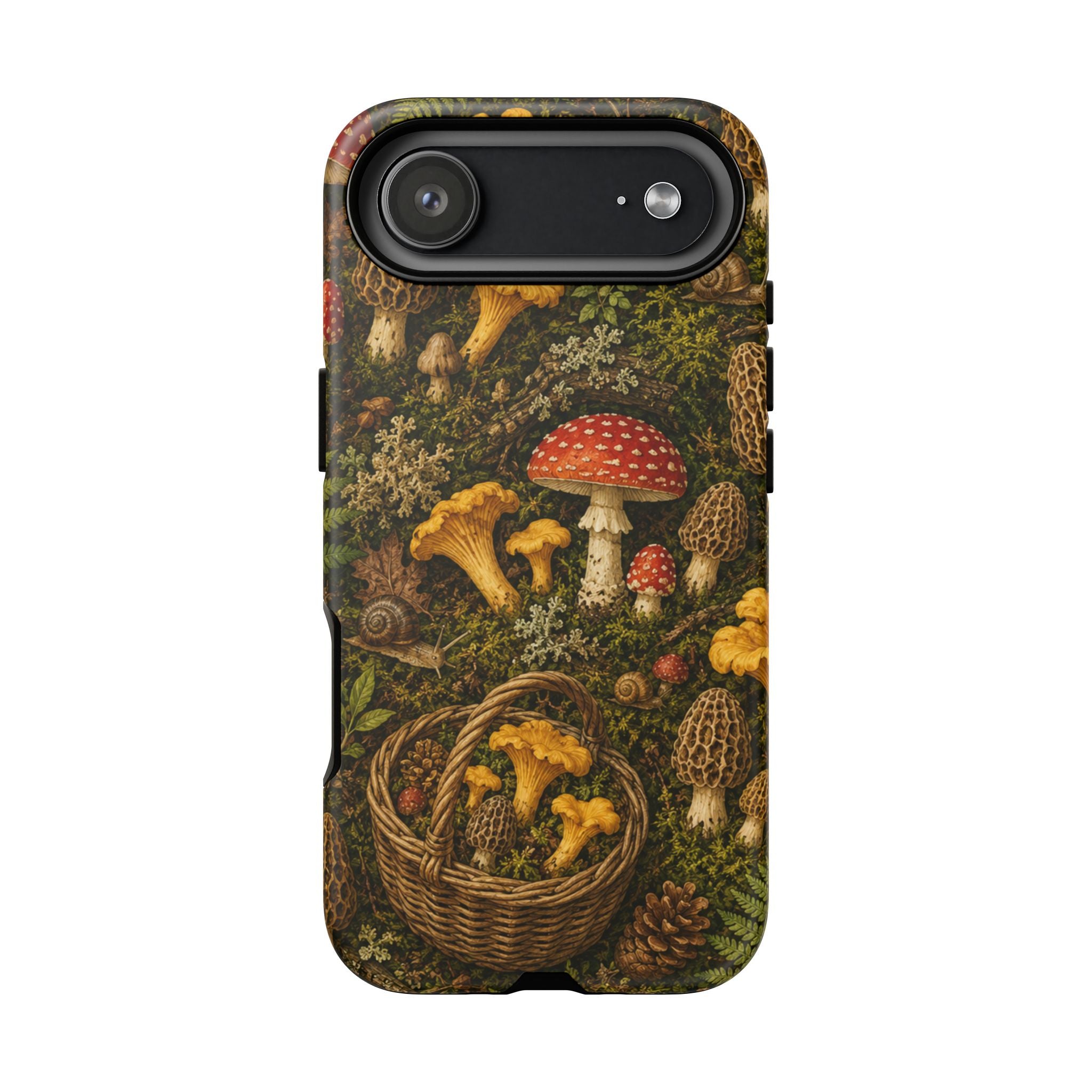 Mushroom Forage Phone Case — Vintage Forest Wild Mushroom Pattern