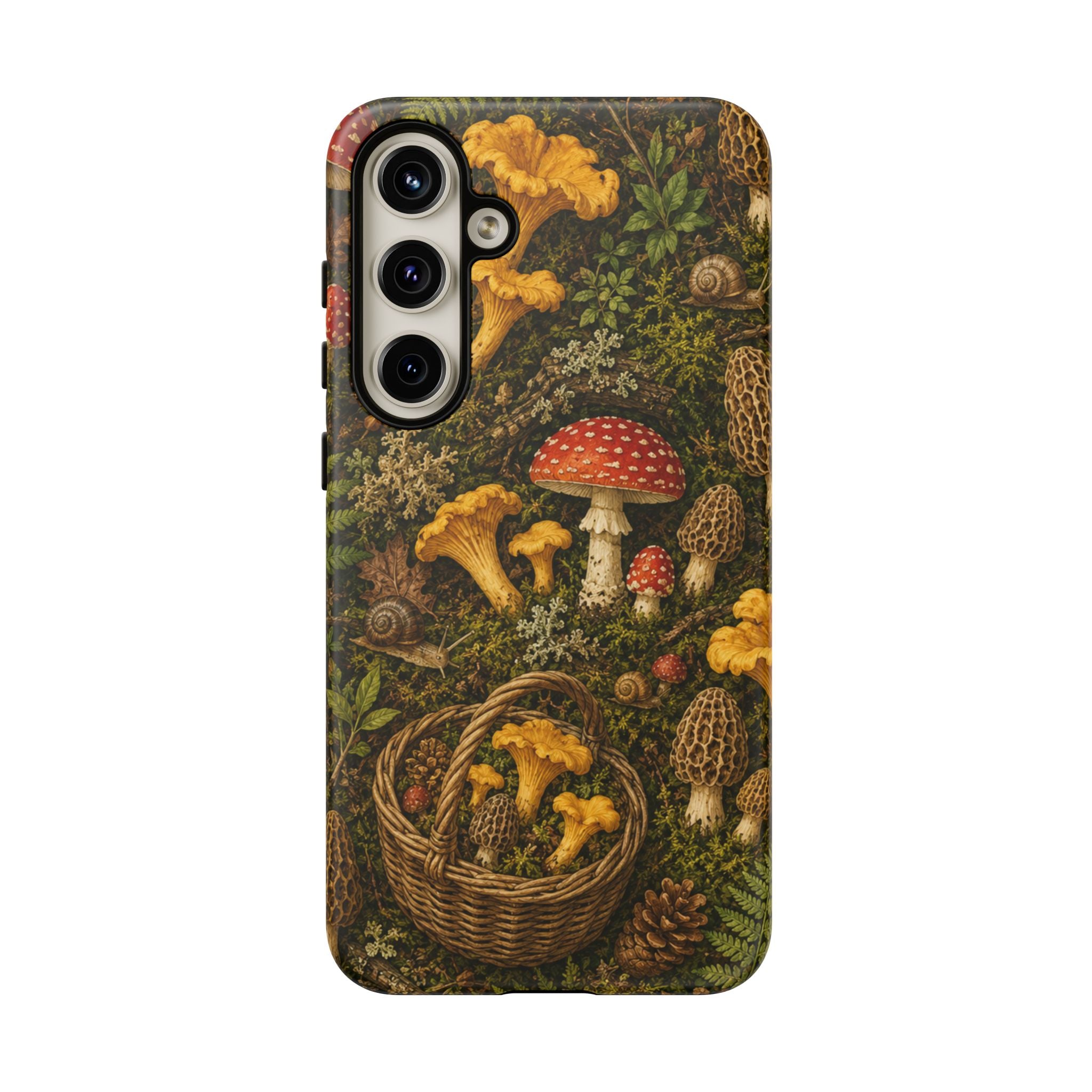 Mushroom Forage Phone Case — Vintage Forest Wild Mushroom Pattern