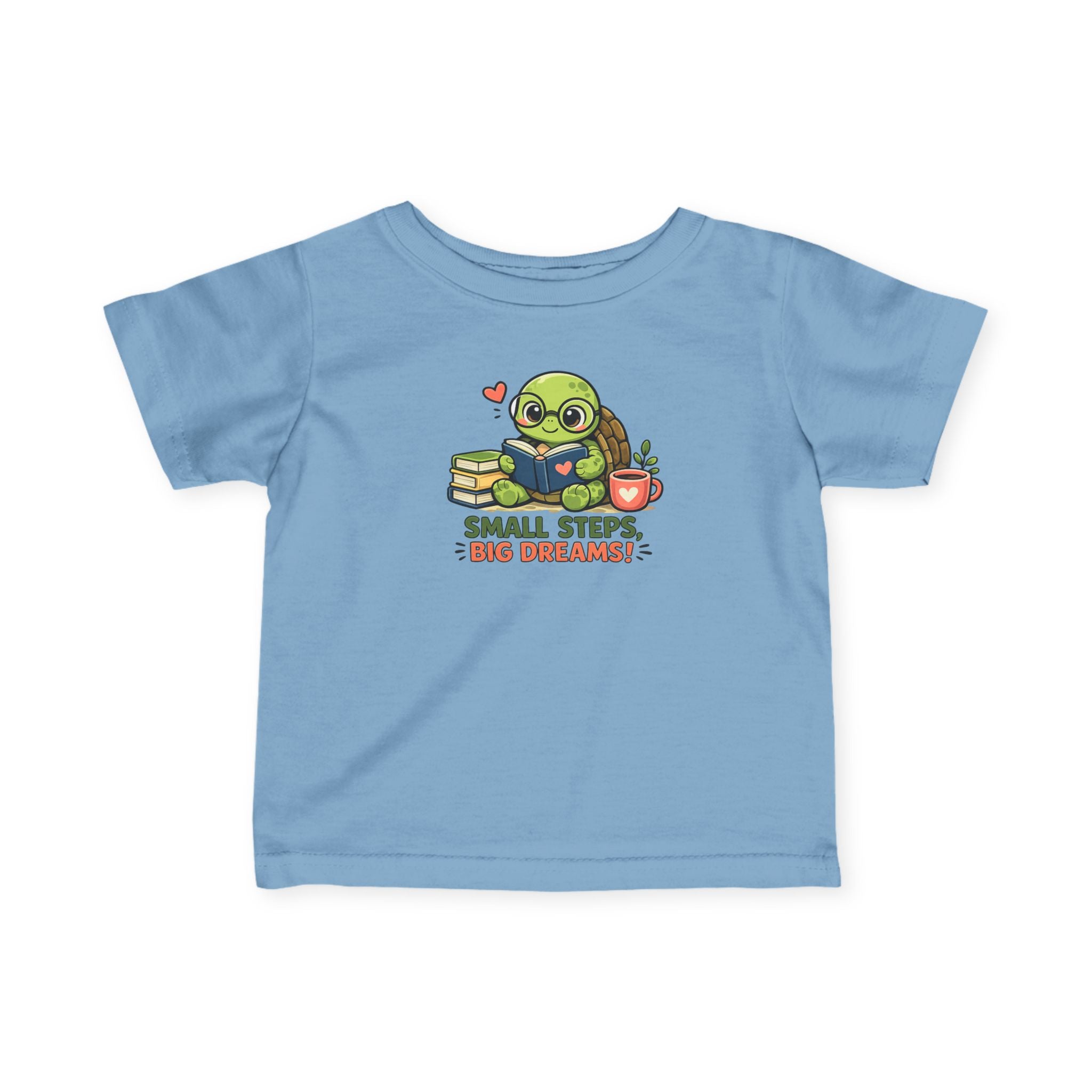 Infant Tee — Cute Turtle "Small Steps, Big Dreams" Baby Gift Shirt