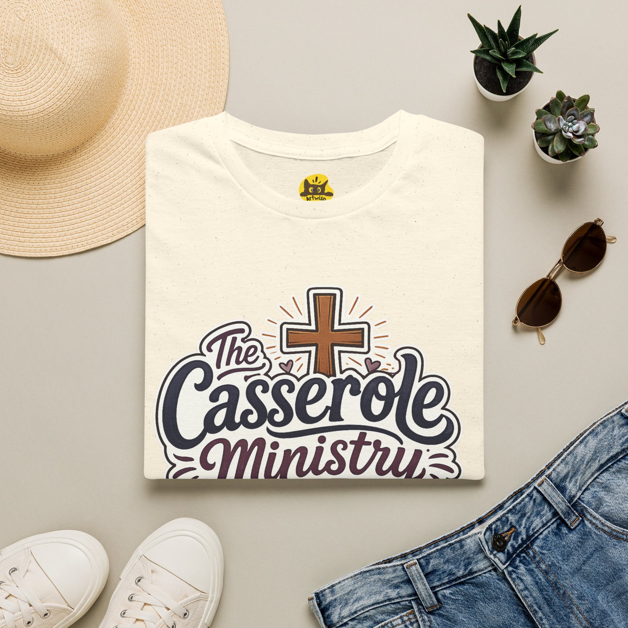 Casserole Ministry T‑Shirt — Faith & Fellowship Church Cooking Crew Tee