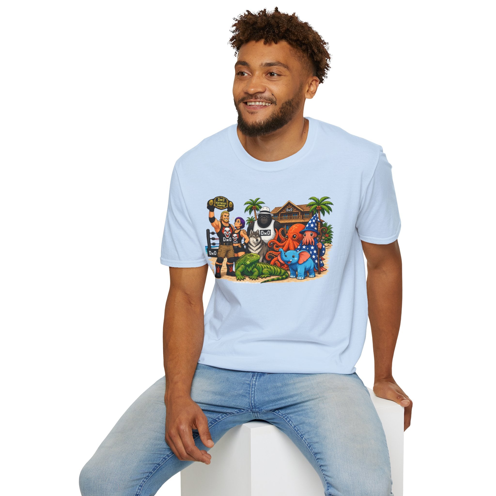 Funny T-Shirt — Wild Wrestling Mascot Crew Gift Tee