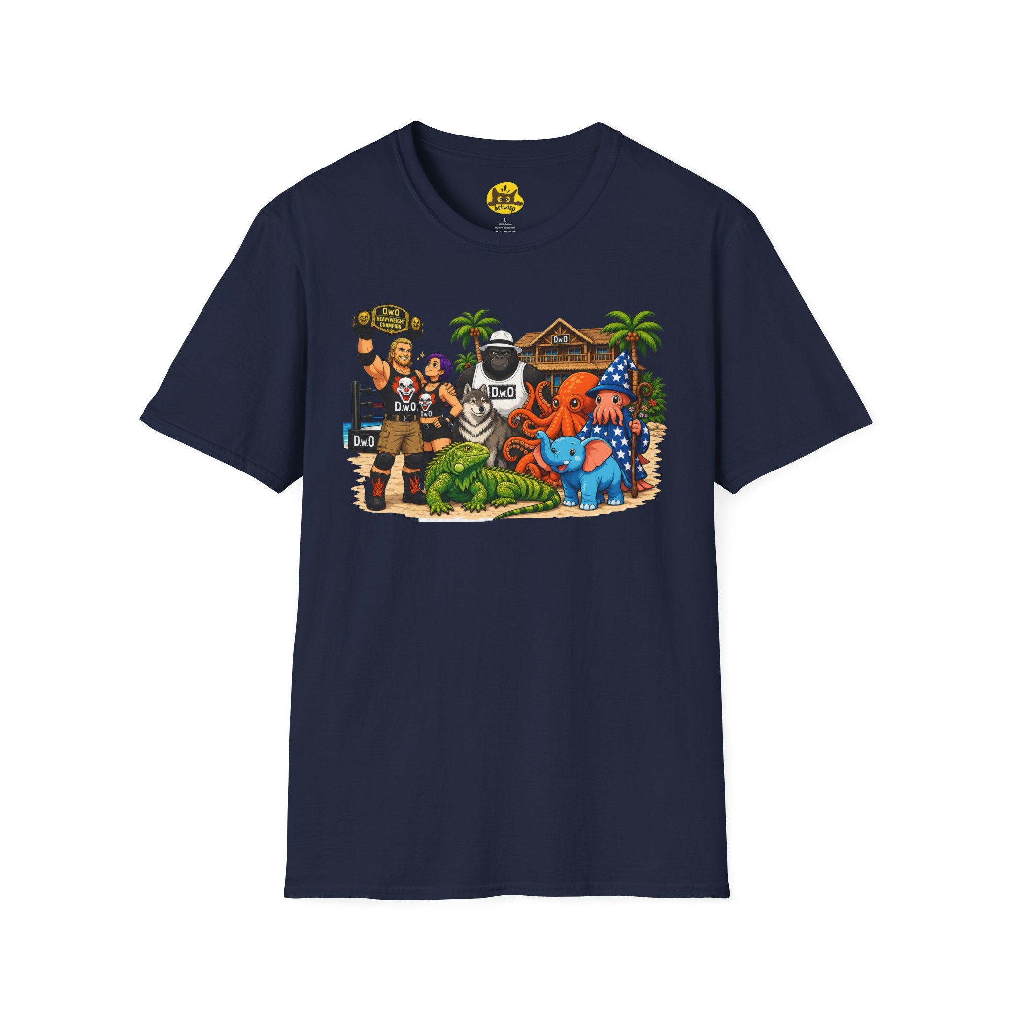 Funny T-Shirt — Wild Wrestling Mascot Crew Gift Tee