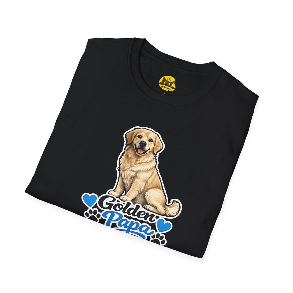Golden Retriever Papa T‑Shirt — Cute Golden Dog Dad Tee