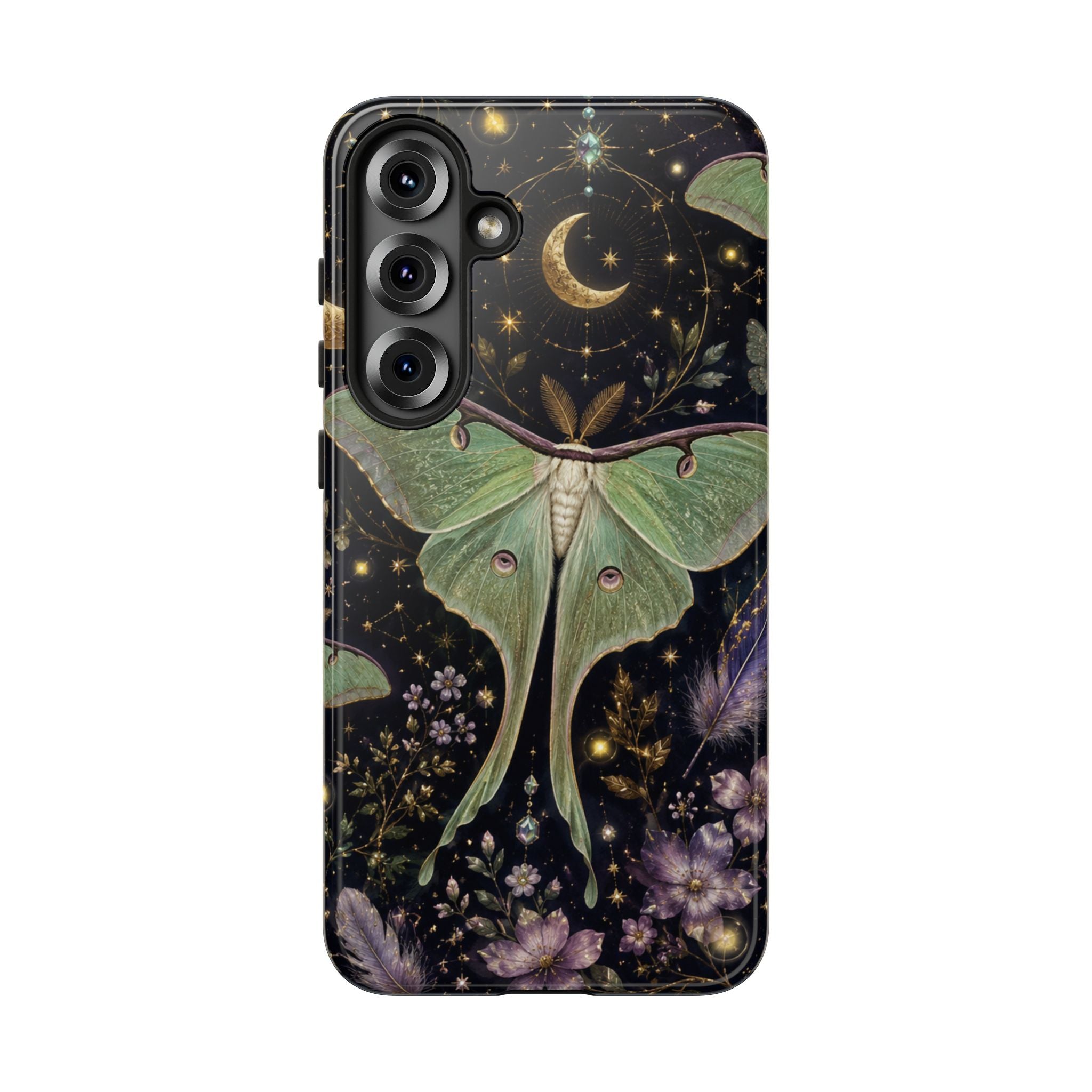 Luna Moth Phone Case — Mystical Moonlight Botanical Tough Case