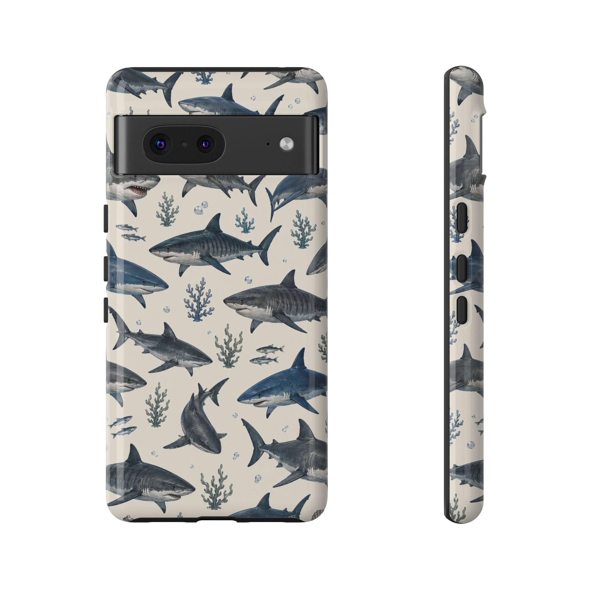 Shark Pattern Phone Case – Nautical Oceanic Phone Cover