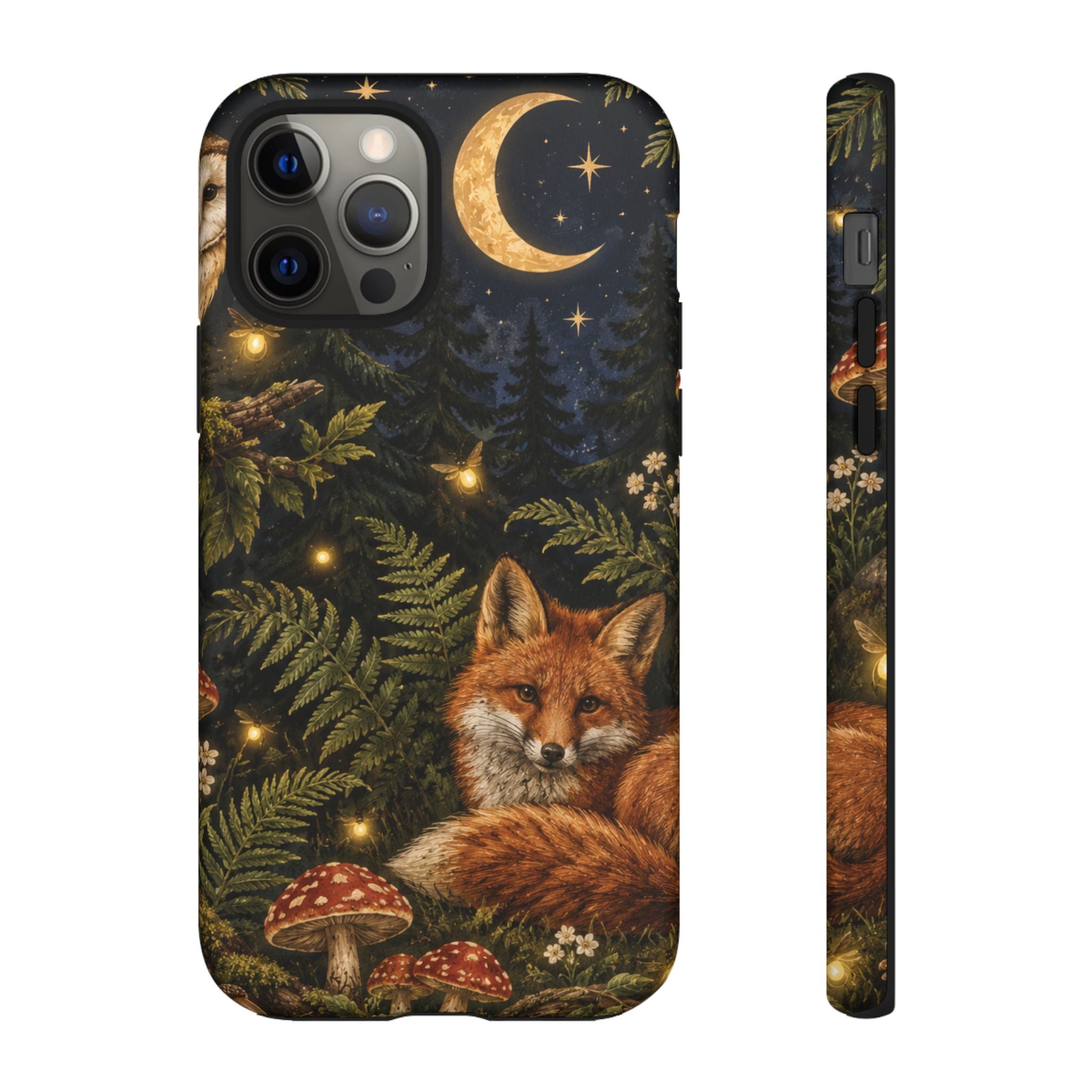 Fox Forest Tough Phone Case — Moonlit Woodland Protective Phone Cover