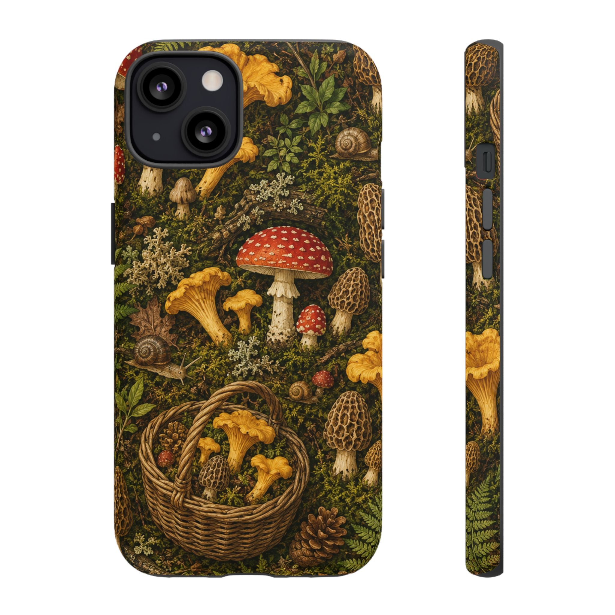 Mushroom Forage Phone Case — Vintage Forest Wild Mushroom Pattern