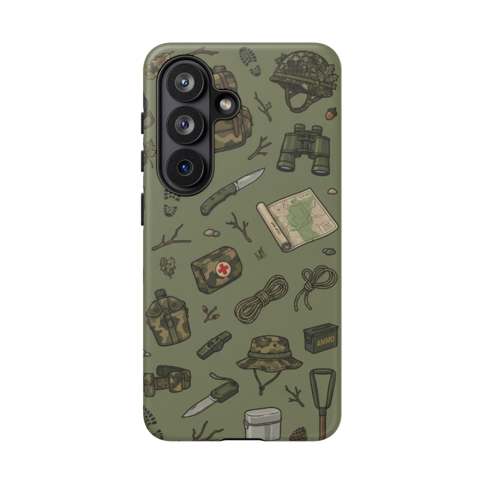Tactical Gear Phone Case — Military Camping Outdoor Pattern