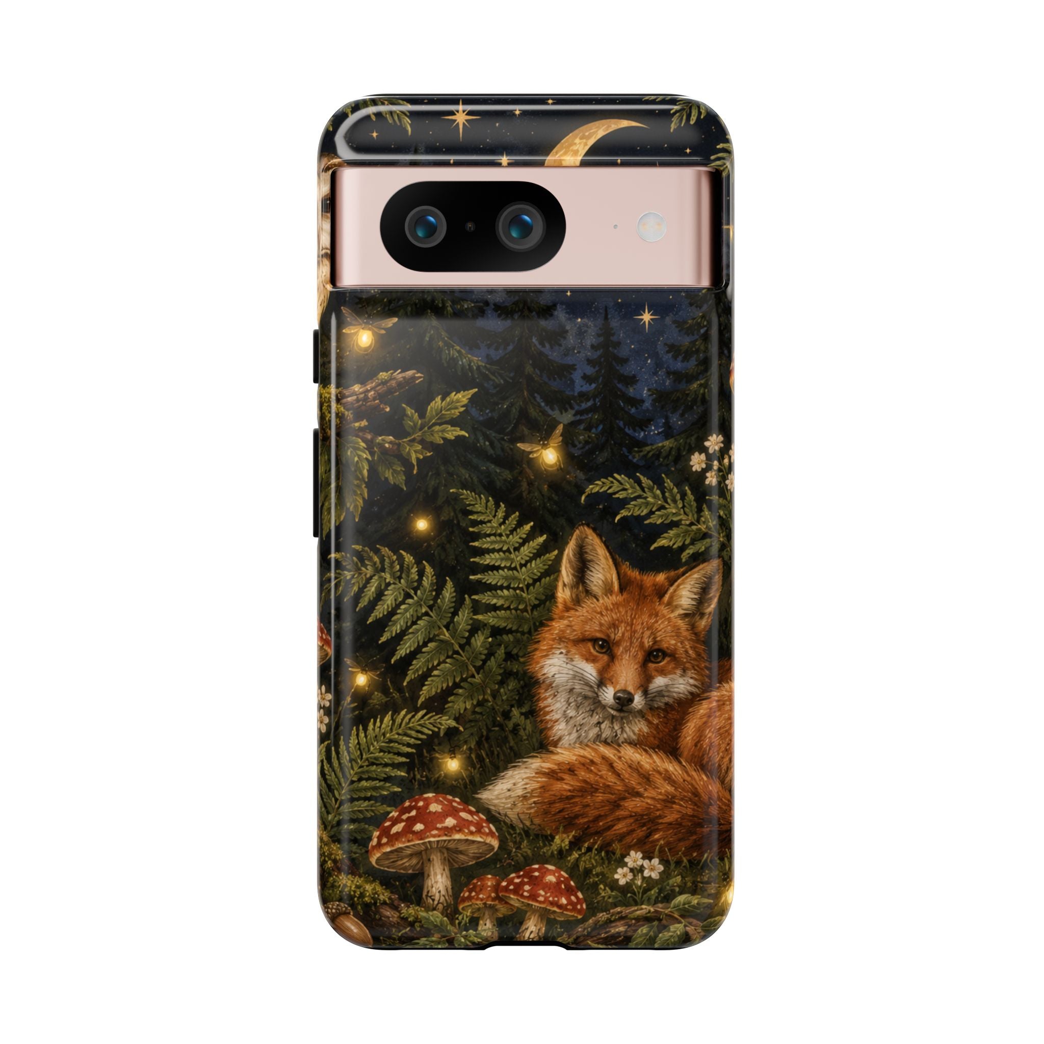 Fox Forest Tough Phone Case — Moonlit Woodland Protective Phone Cover