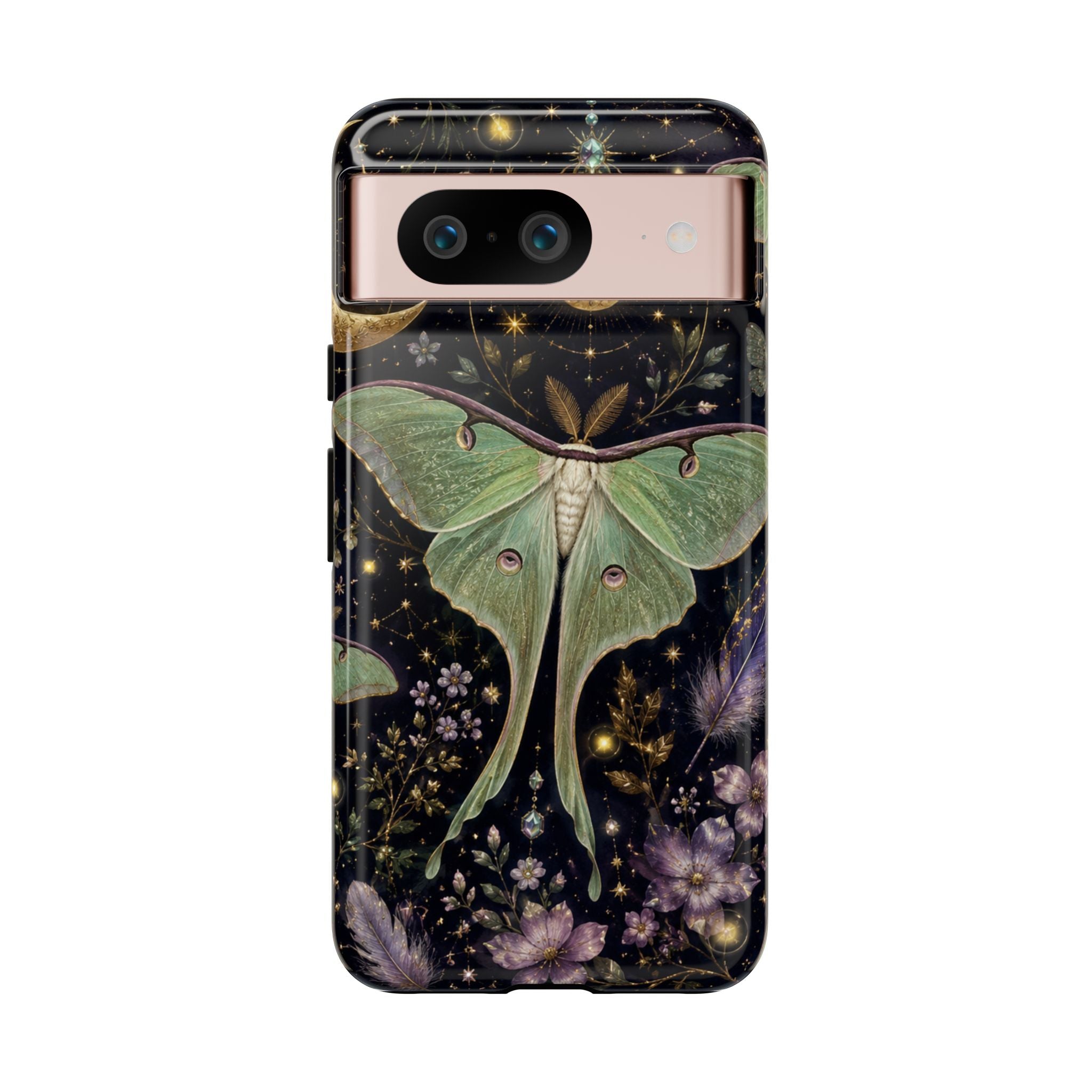 Luna Moth Phone Case — Mystical Moonlight Botanical Tough Case