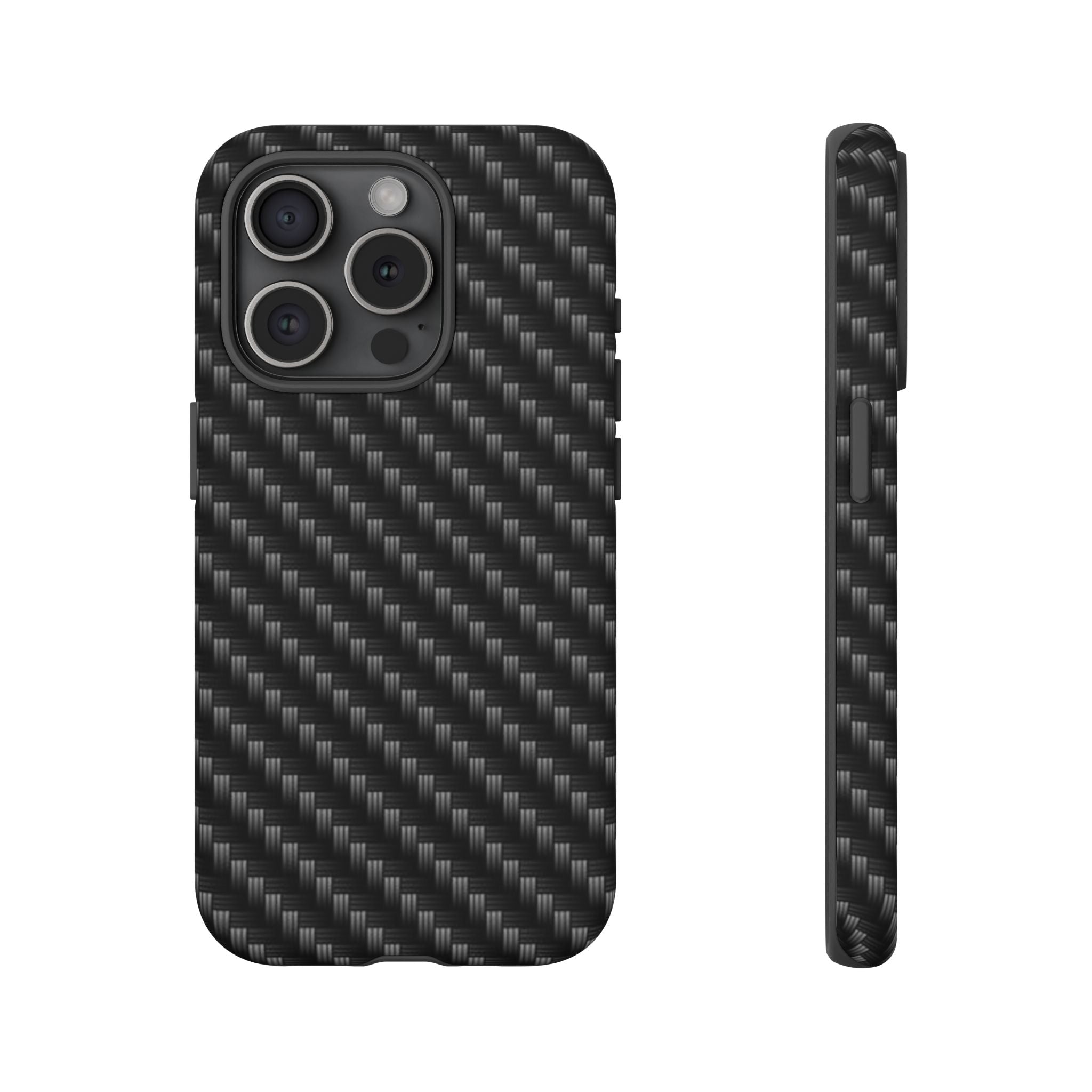 Carbon Fiber Pattern Tough Phone Case - Slim Protective Phone Cover