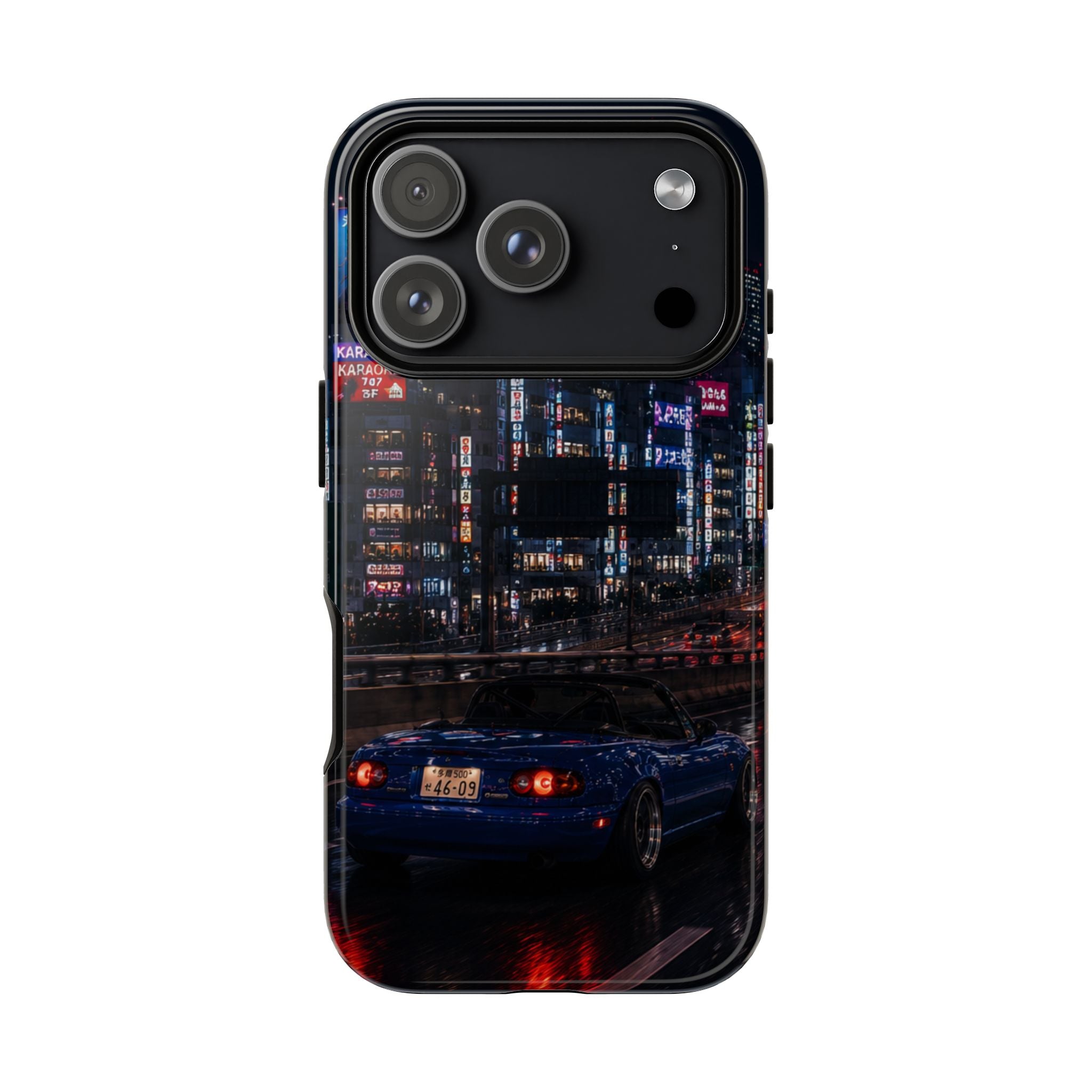 Tokyo Phone Case - Neon City Night Racer (Protective Tough Case)
