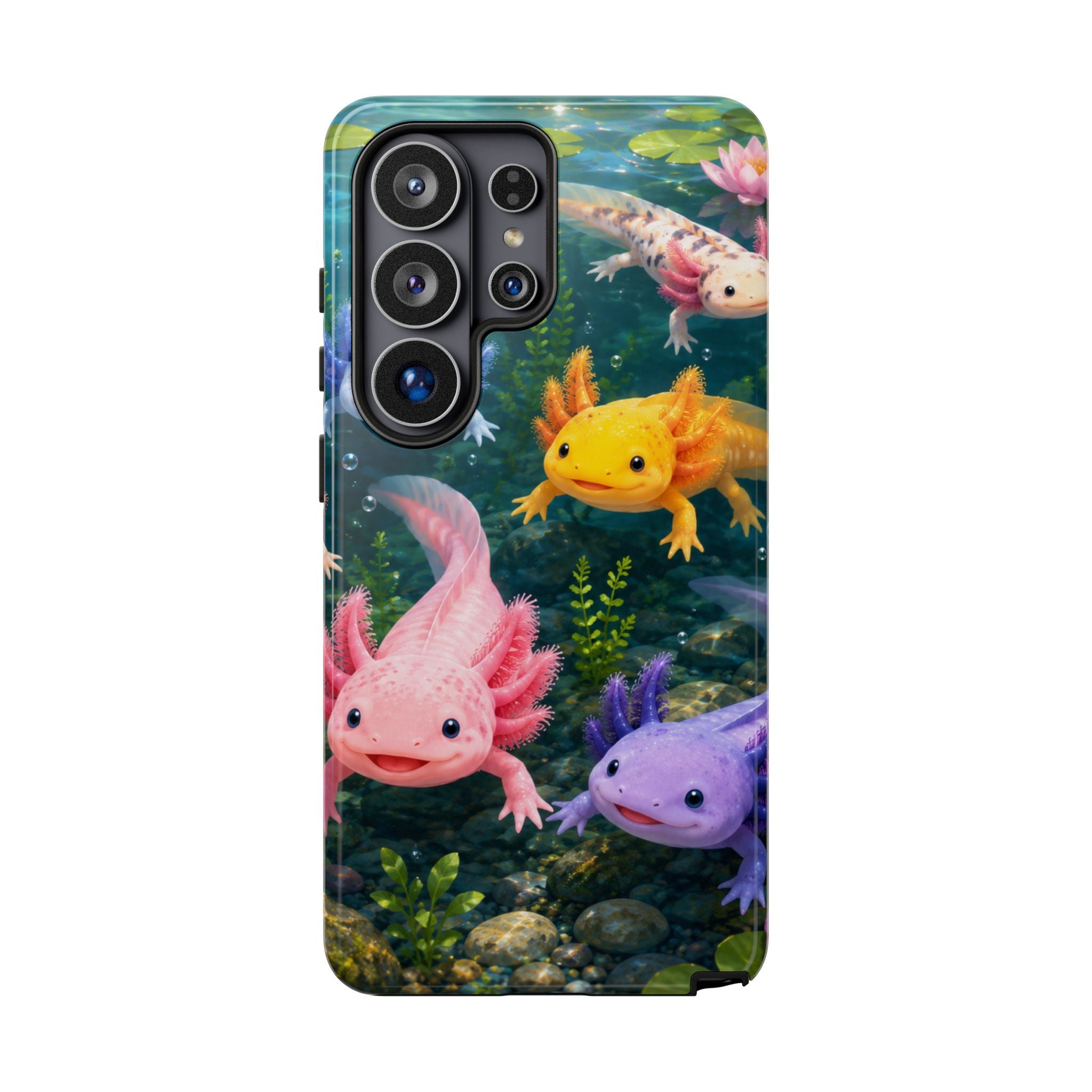Tough Axolotl Phone Case — Cute Colorful Axolotl Waterproof Protective Phone Cover