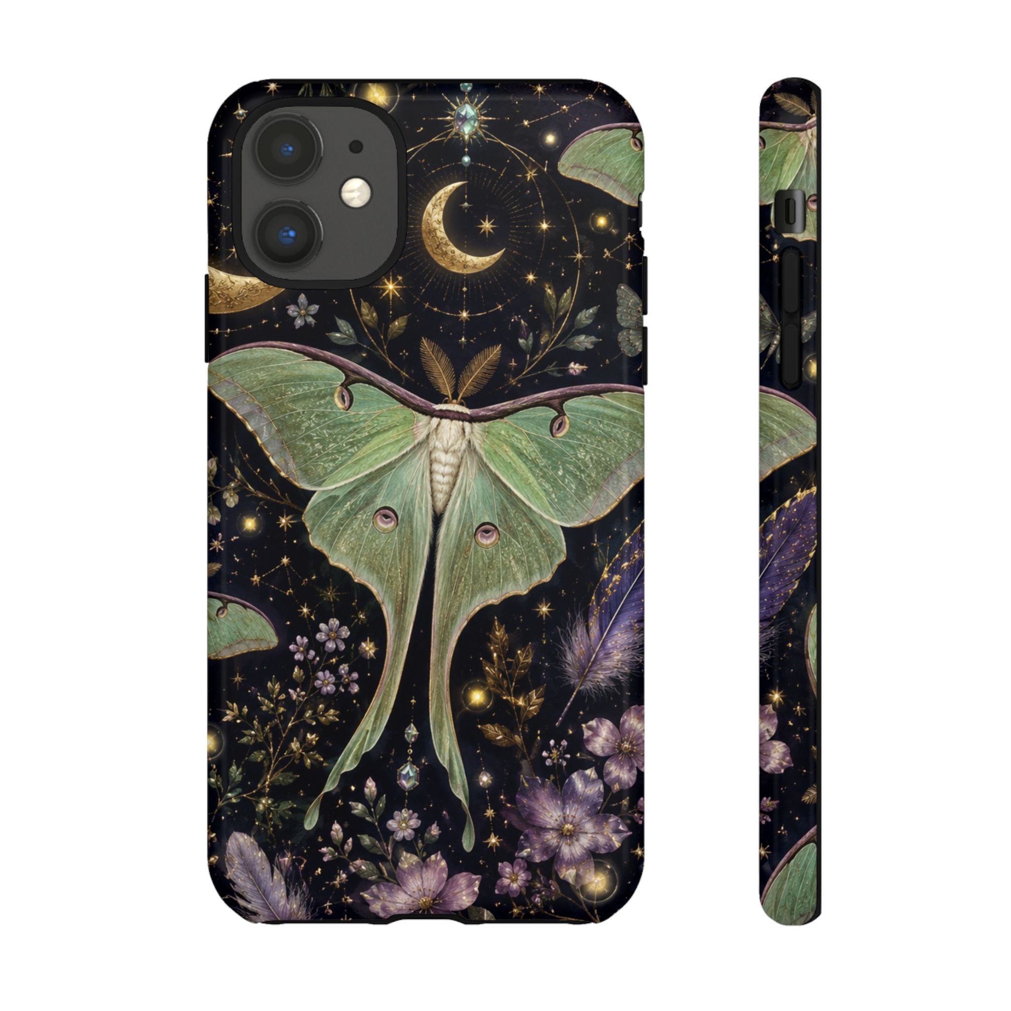 Luna Moth Phone Case — Mystical Moonlight Botanical Tough Case