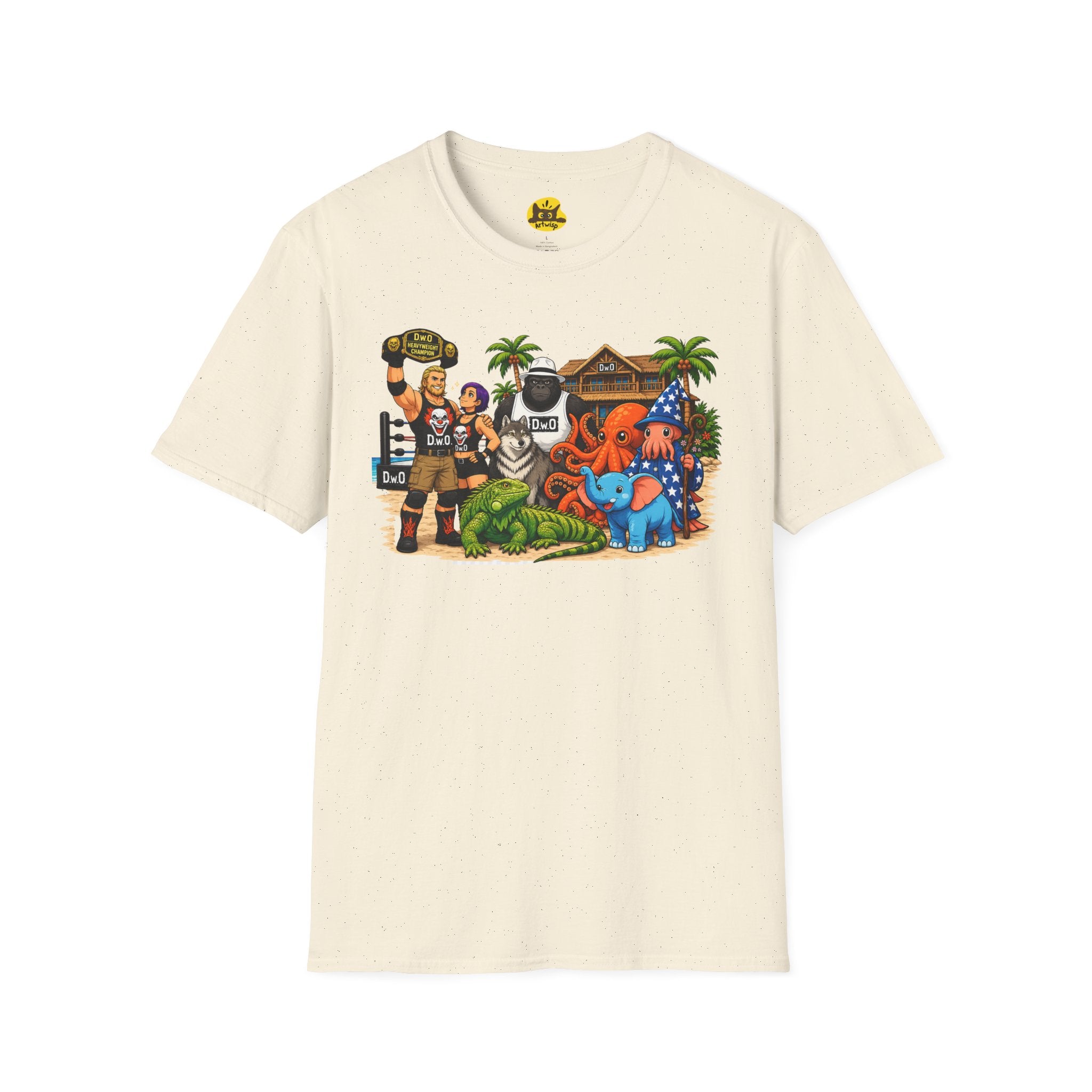 Funny T-Shirt — Wild Wrestling Mascot Crew Gift Tee
