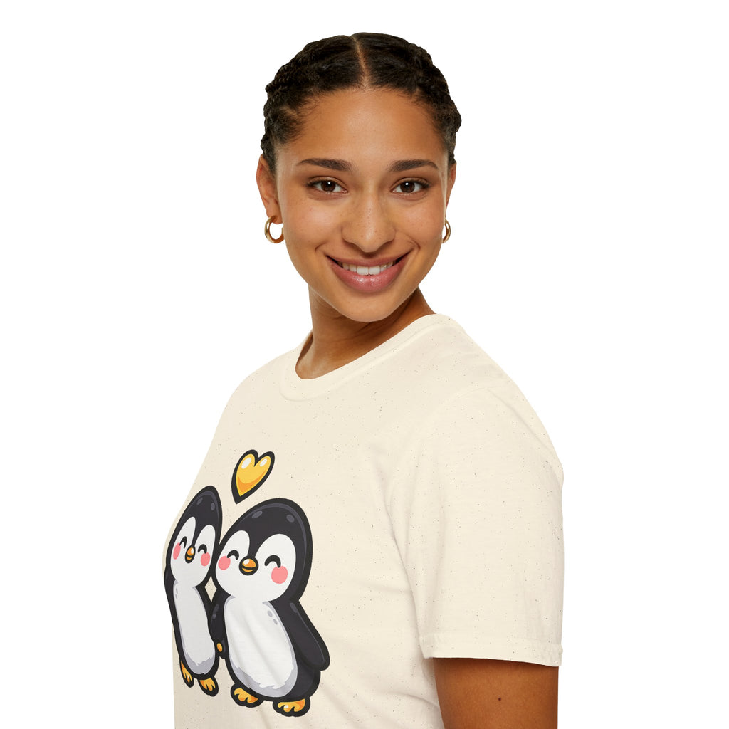 Cute Male Penguin Couple T-Shirt — Gift Tee