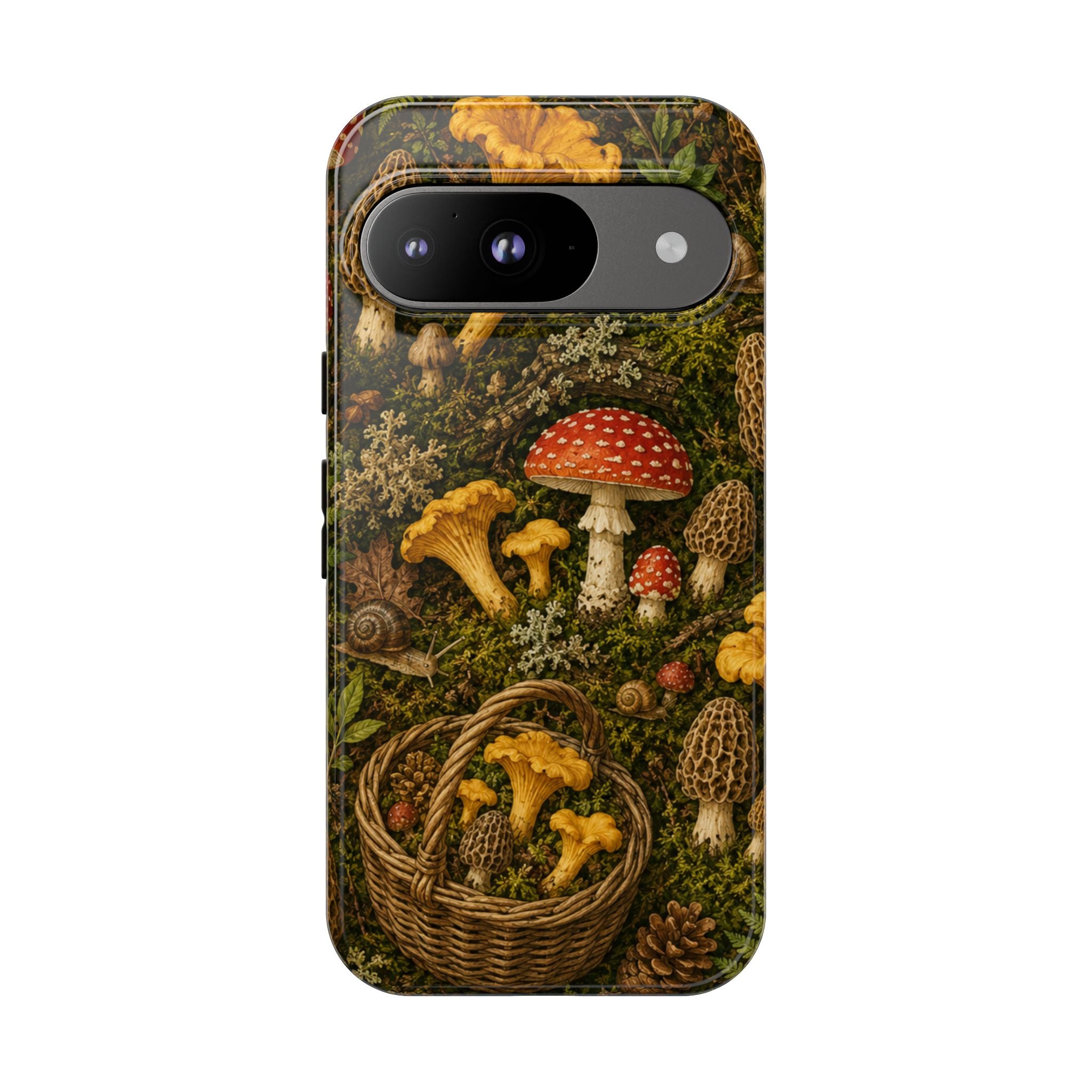 Mushroom Forage Phone Case — Vintage Forest Wild Mushroom Pattern