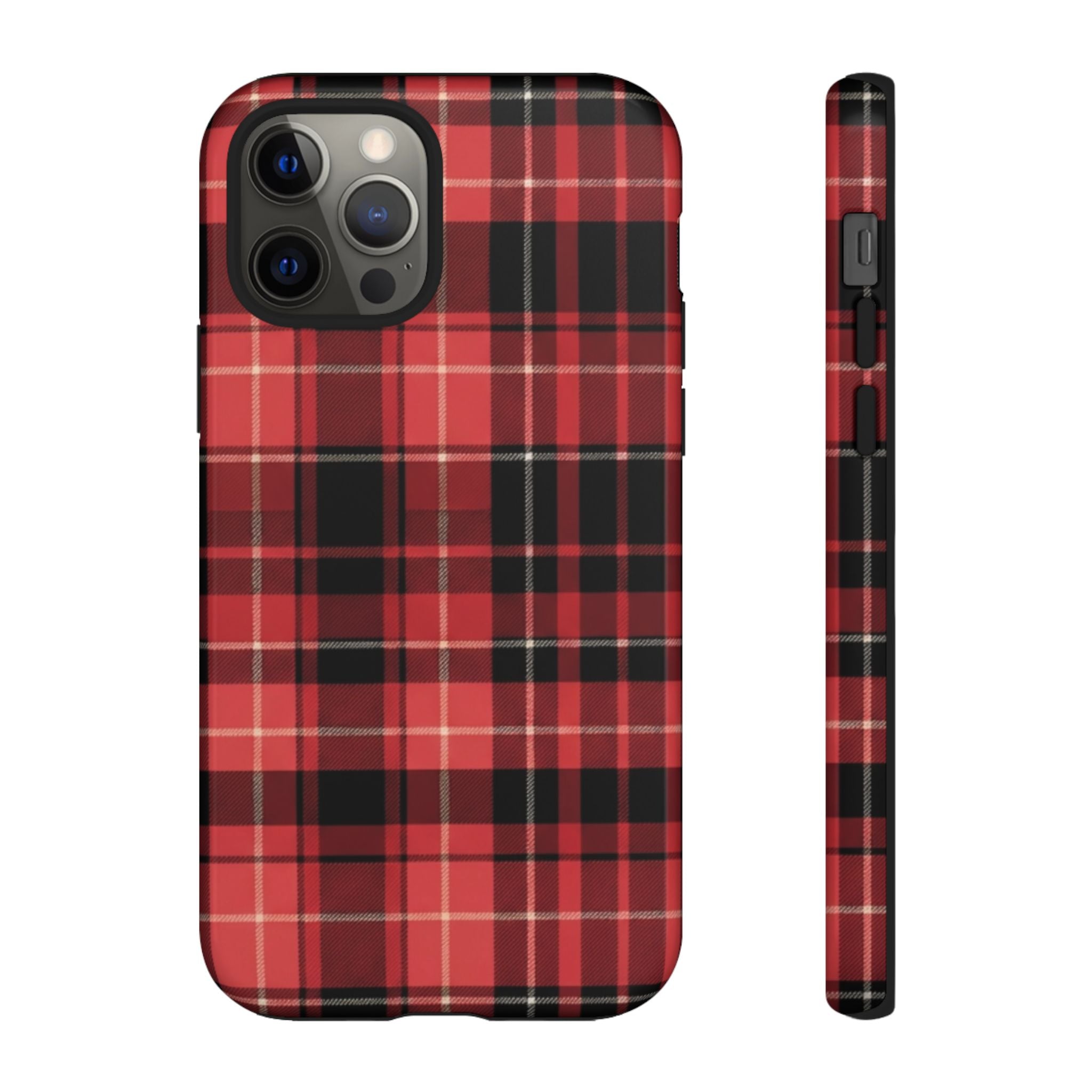 Red Black Buffalo Plaid Tough Phone Case