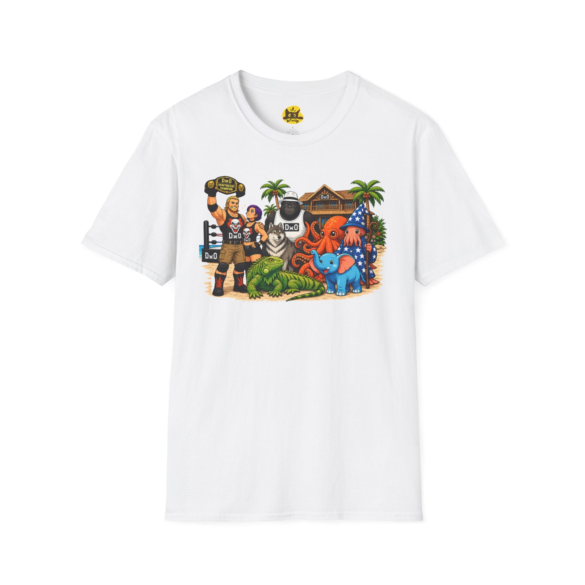 Funny T-Shirt — Wild Wrestling Mascot Crew Gift Tee