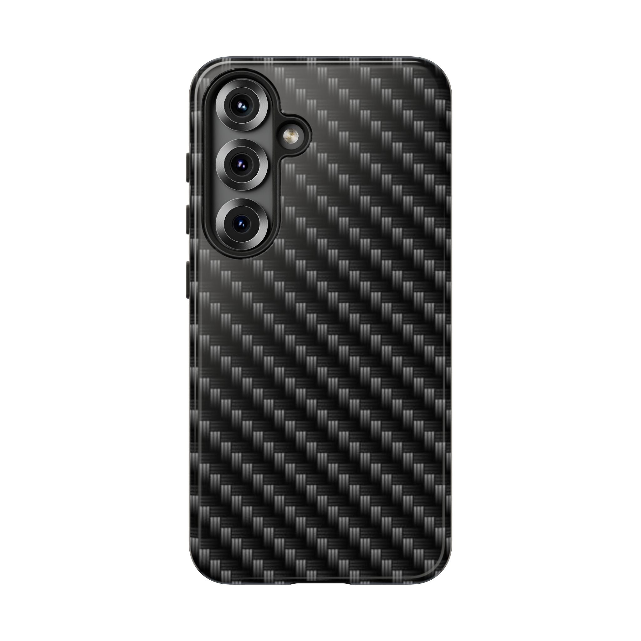 Carbon Fiber Pattern Tough Phone Case - Slim Protective Phone Cover