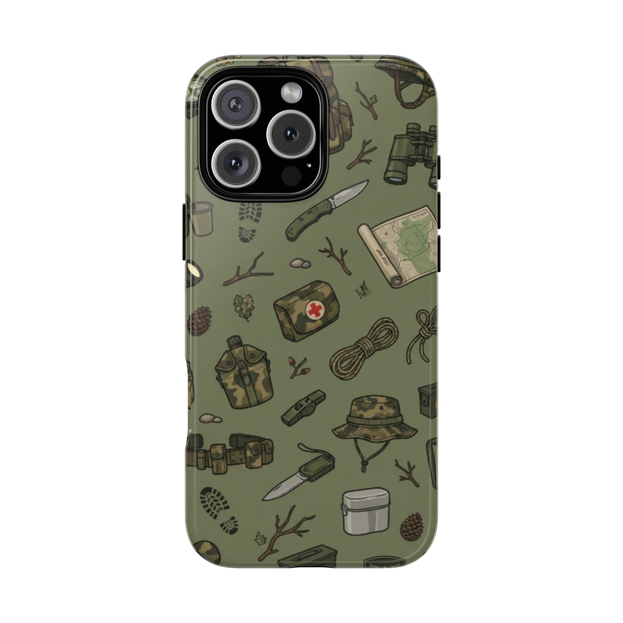 Tactical Gear Phone Case — Military Camping Outdoor Pattern