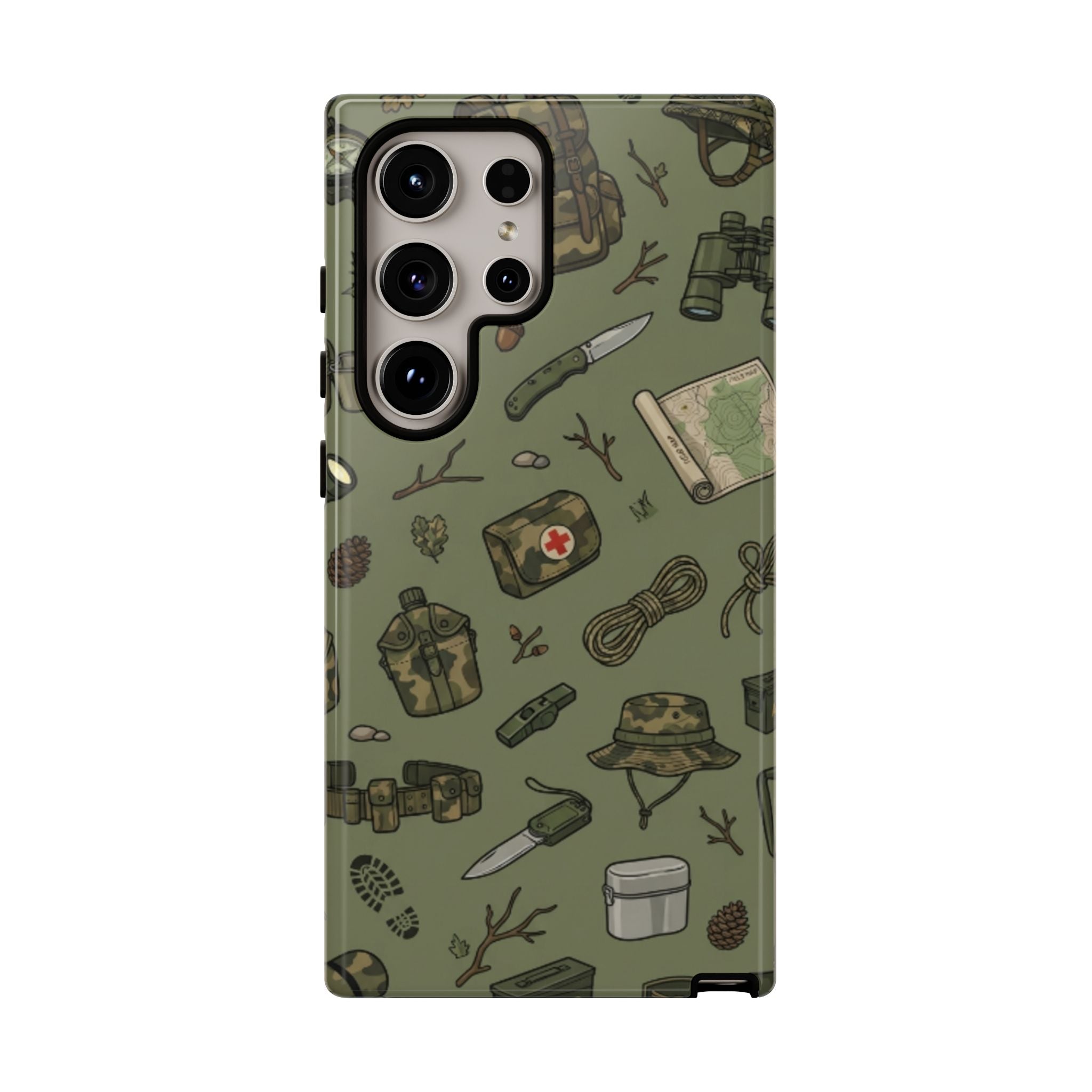 Tactical Gear Phone Case — Military Camping Outdoor Pattern
