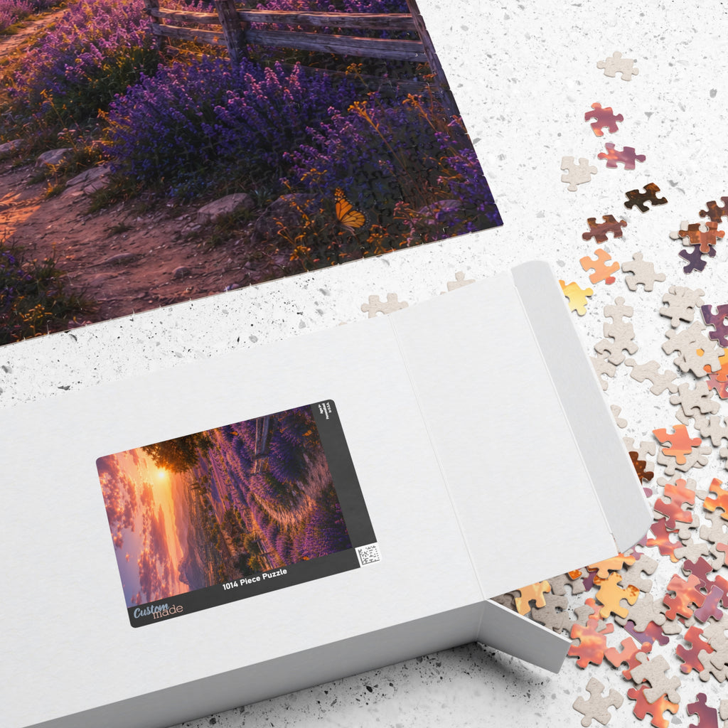 Lavender Sunset Puzzle — Scenic Landscape Jigsaw (110–1014 Pieces)