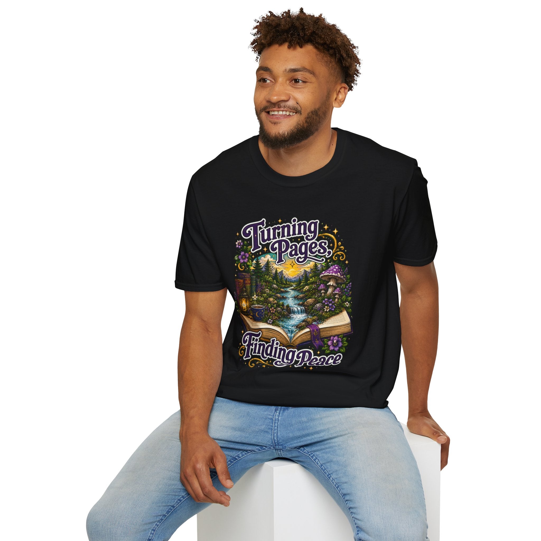 Turning Pages T‑Shirt — "Turning Pages, Finding Peace" Booklover Tee
