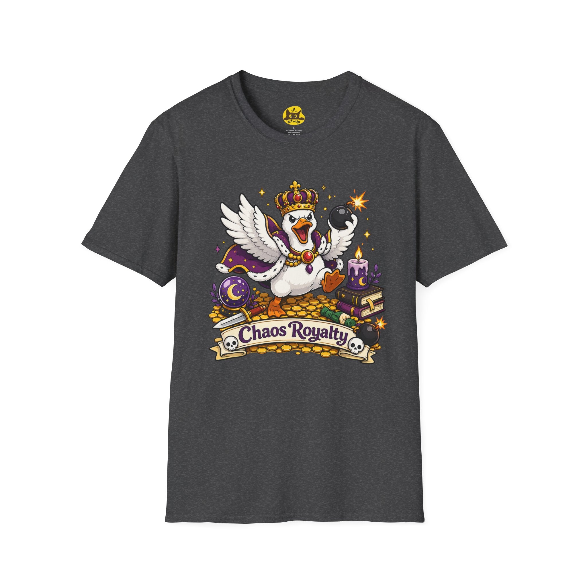 Chaos Royalty T-Shirt — Cute Crowned Goose Tee