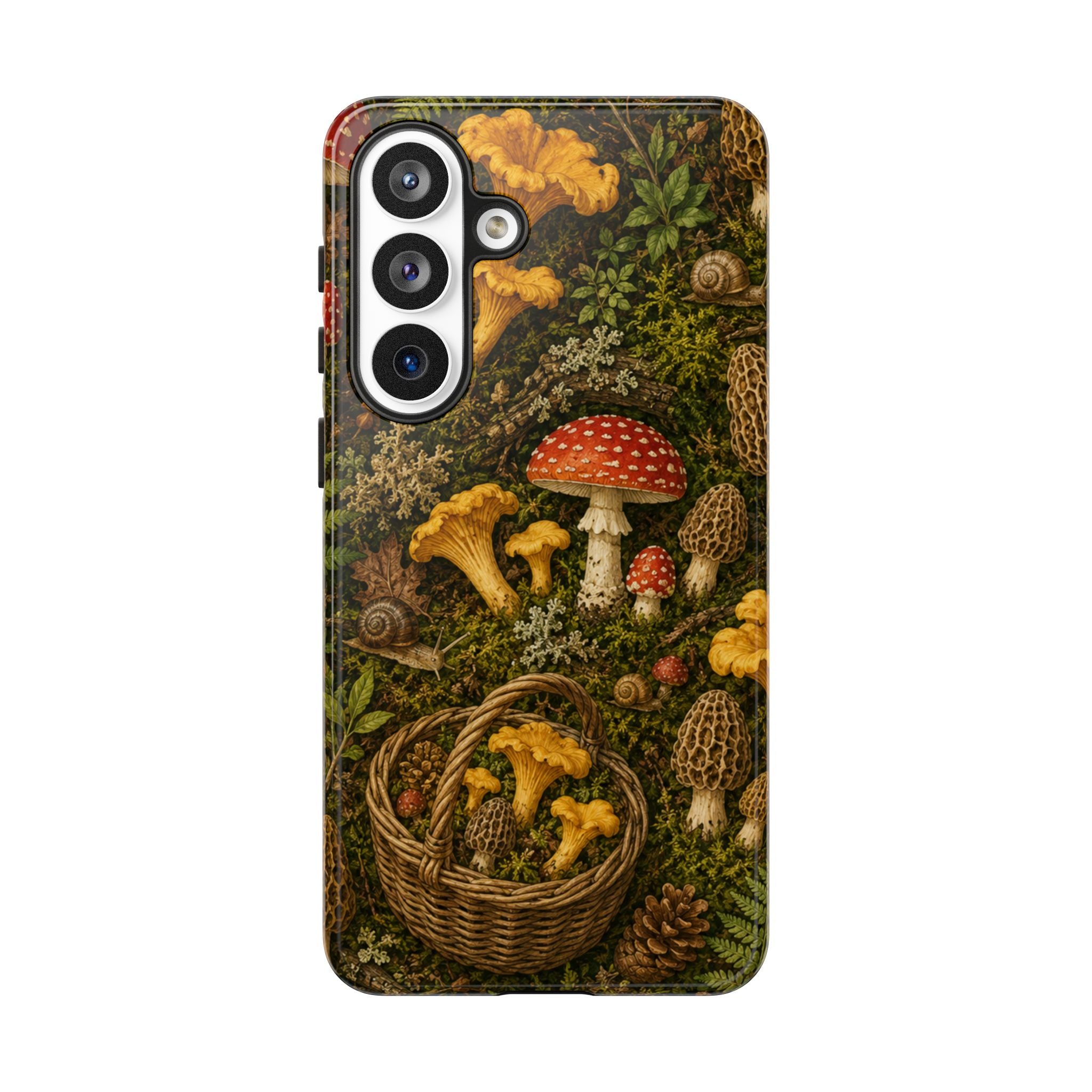 Mushroom Forage Phone Case — Vintage Forest Wild Mushroom Pattern