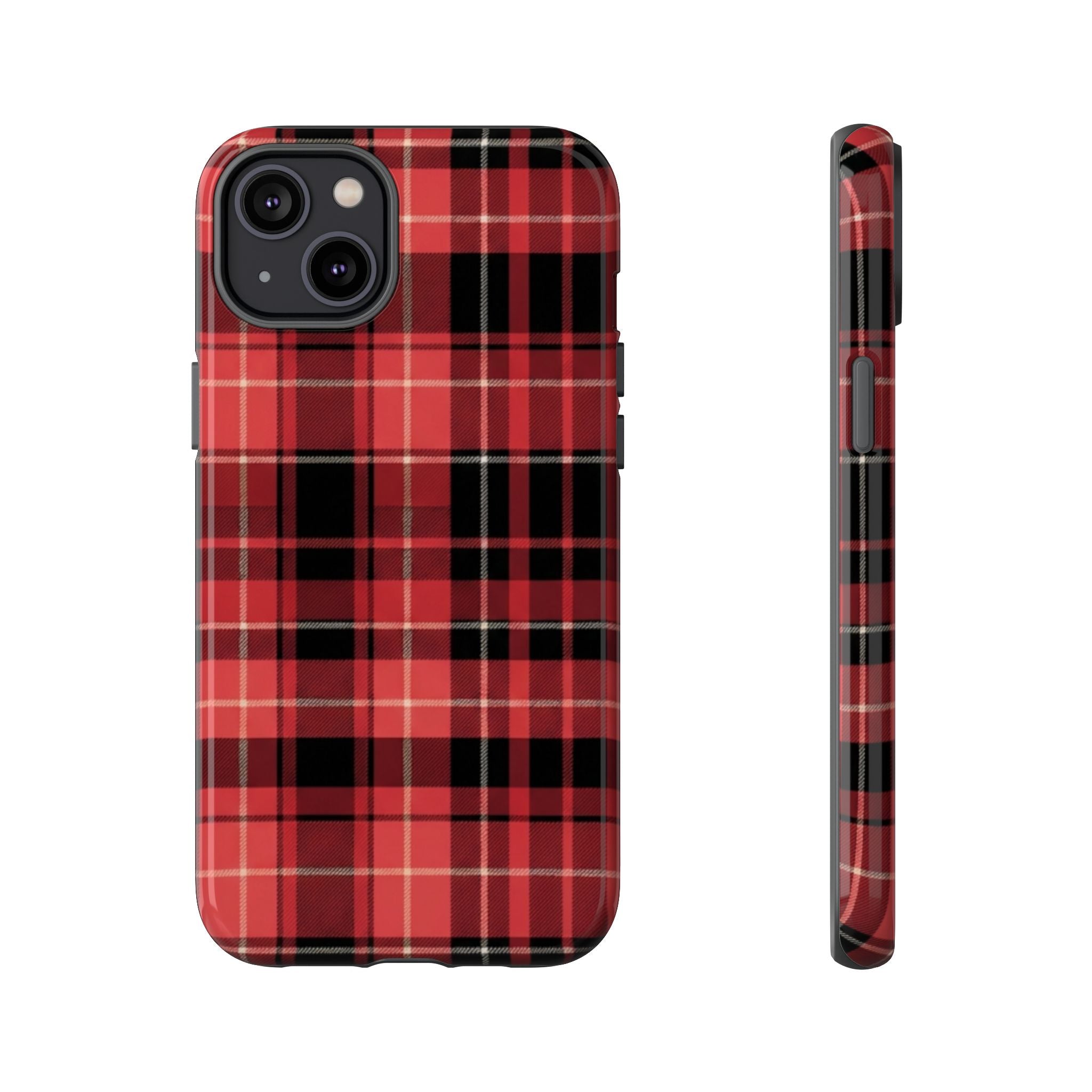 Red Black Buffalo Plaid Tough Phone Case