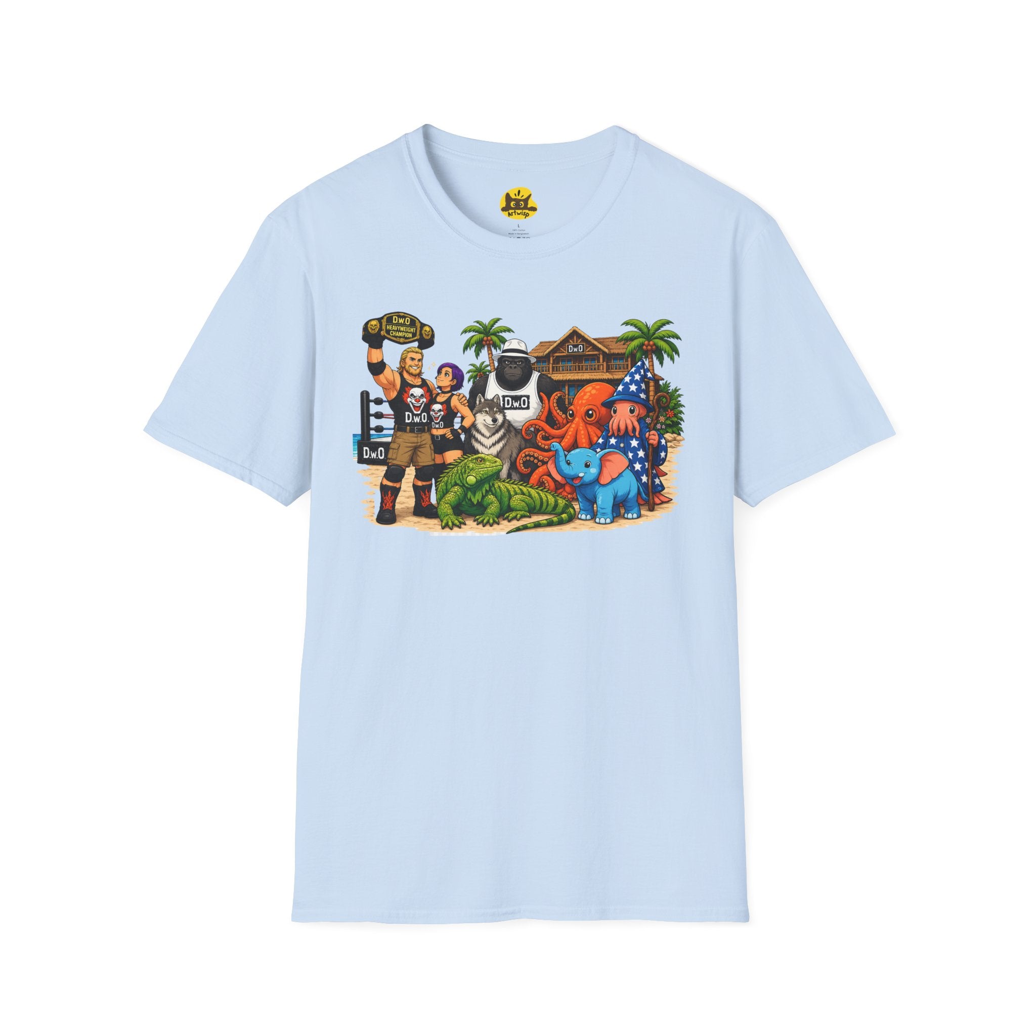 Funny T-Shirt — Wild Wrestling Mascot Crew Gift Tee