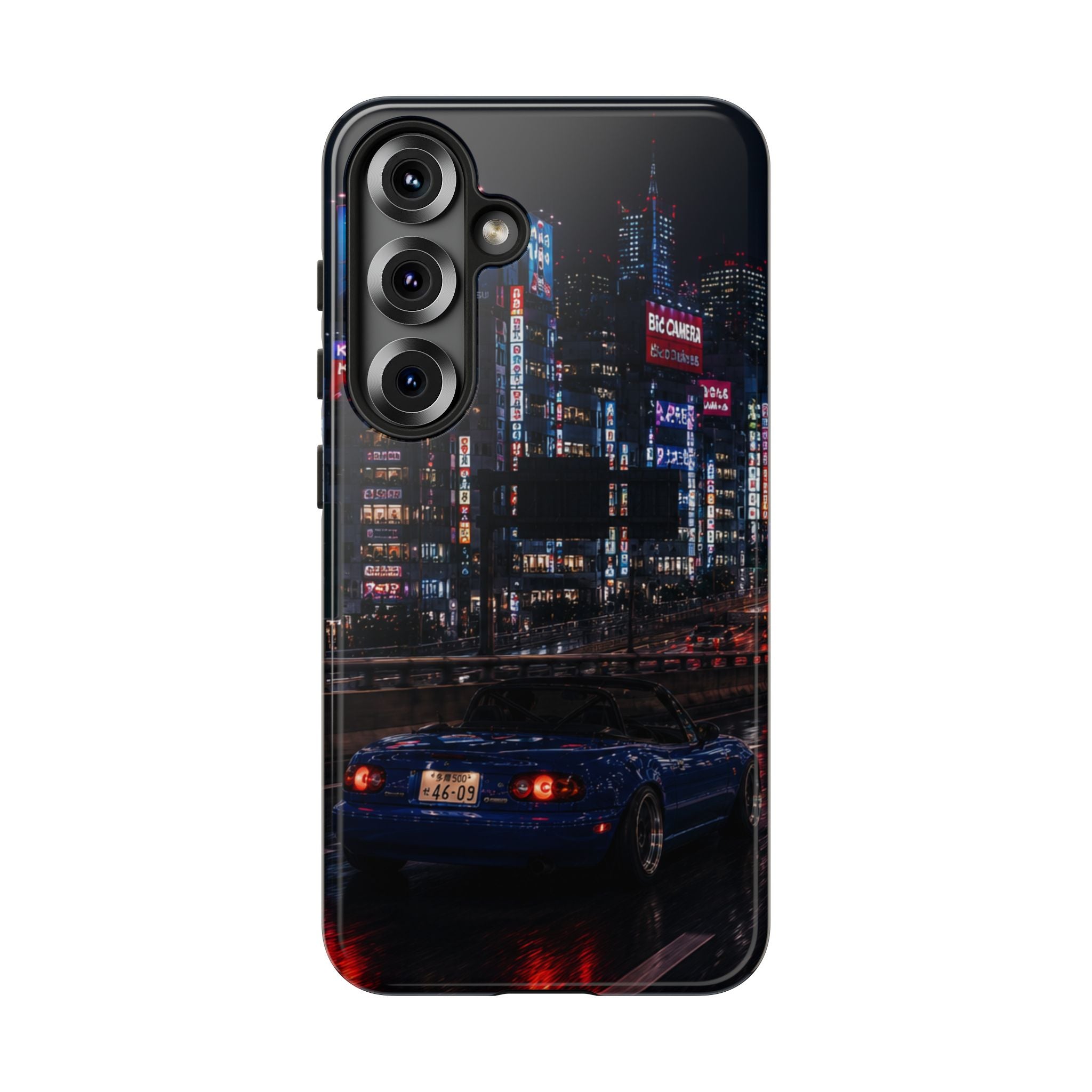 Tokyo Phone Case - Neon City Night Racer (Protective Tough Case)