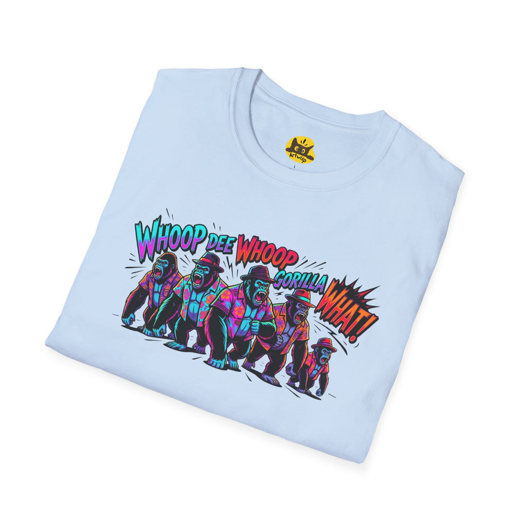 Gorilla Comic Pop Art T-Shirt — "Whoop Dee Whoop Gorilla What!" Graphic Tee