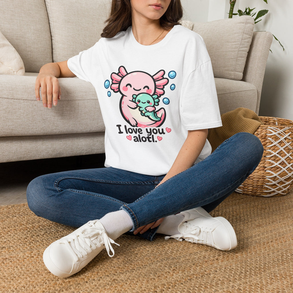 "I love you a lotl" Cute Axolotl Family Tee
