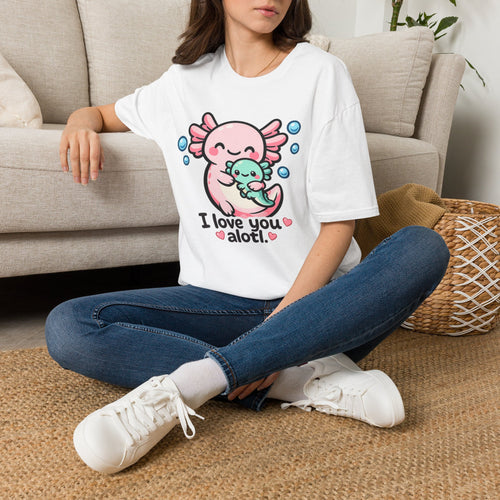 "I love you a lotl" Cute Axolotl Family Tee