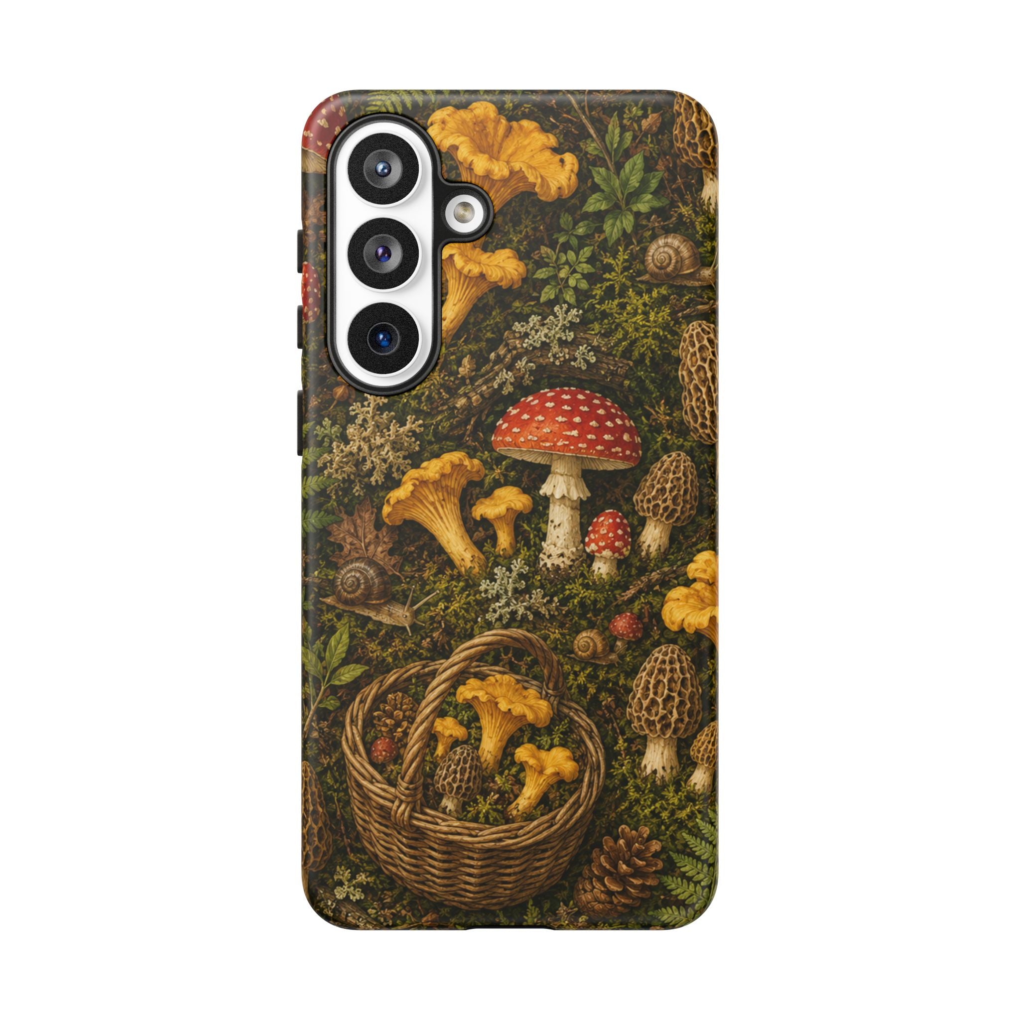 Mushroom Forage Phone Case — Vintage Forest Wild Mushroom Pattern