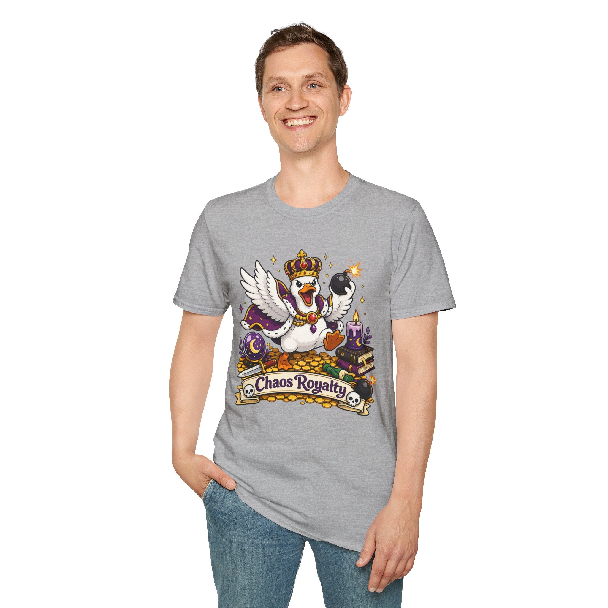 Chaos Royalty T-Shirt — Cute Crowned Goose Tee