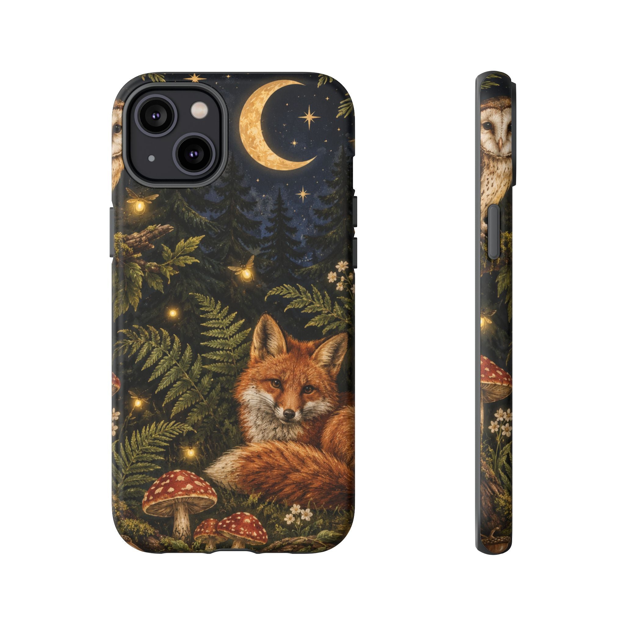 Fox Forest Tough Phone Case — Moonlit Woodland Protective Phone Cover