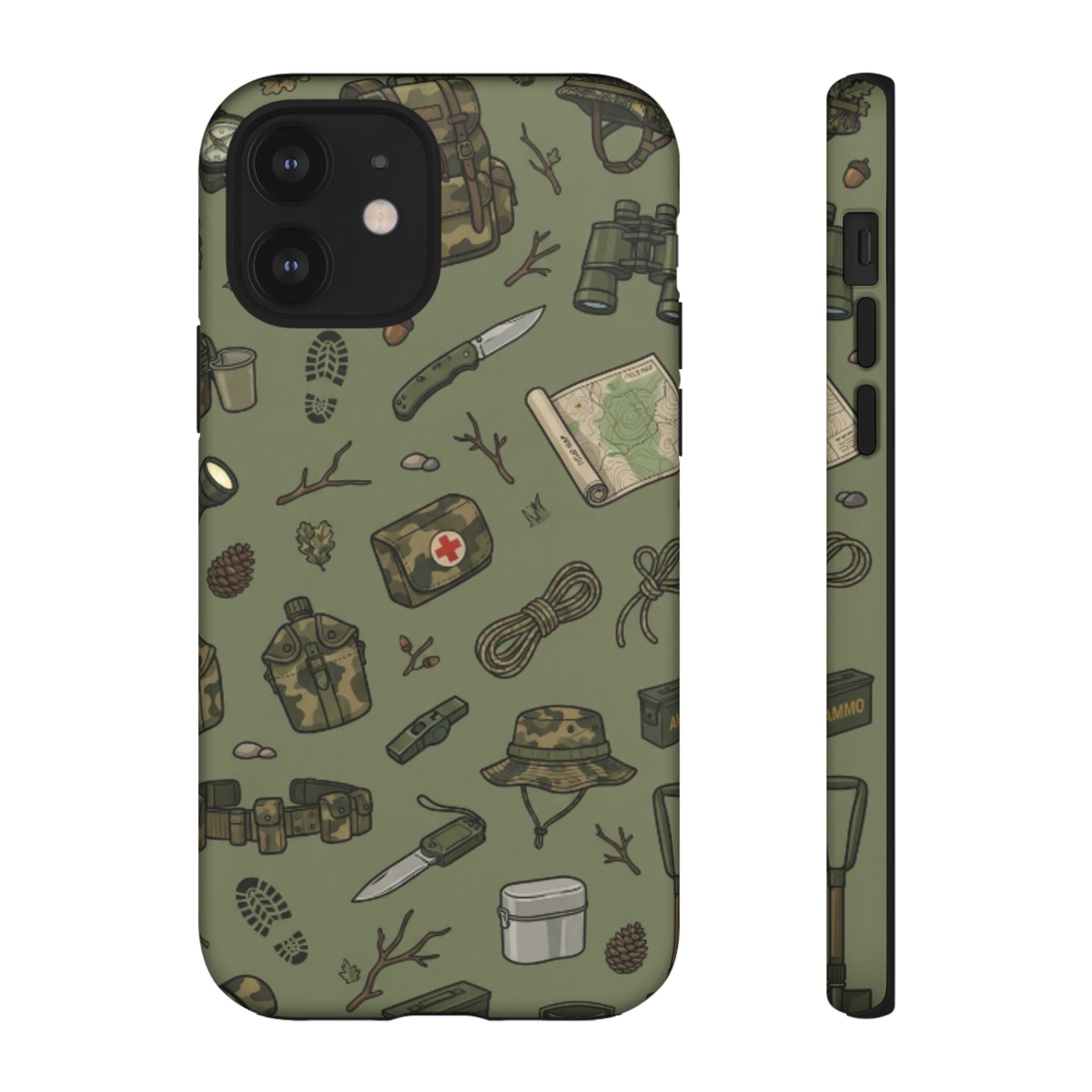 Tactical Gear Phone Case — Military Camping Outdoor Pattern