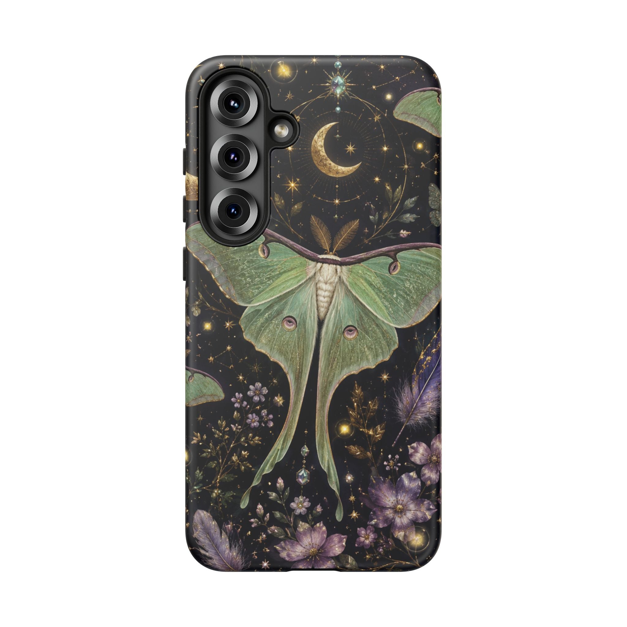 Luna Moth Phone Case — Mystical Moonlight Botanical Tough Case