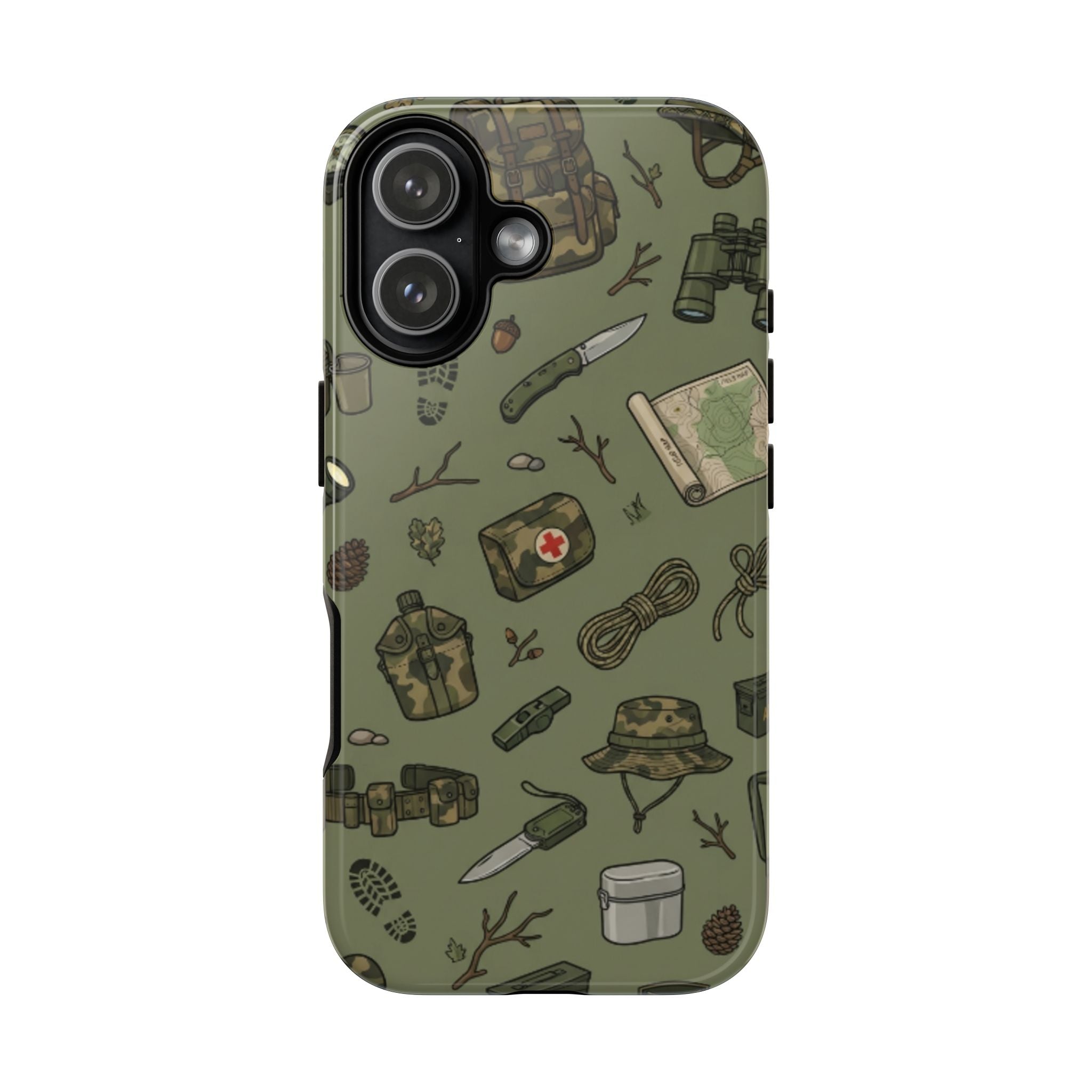 Tactical Gear Phone Case — Military Camping Outdoor Pattern