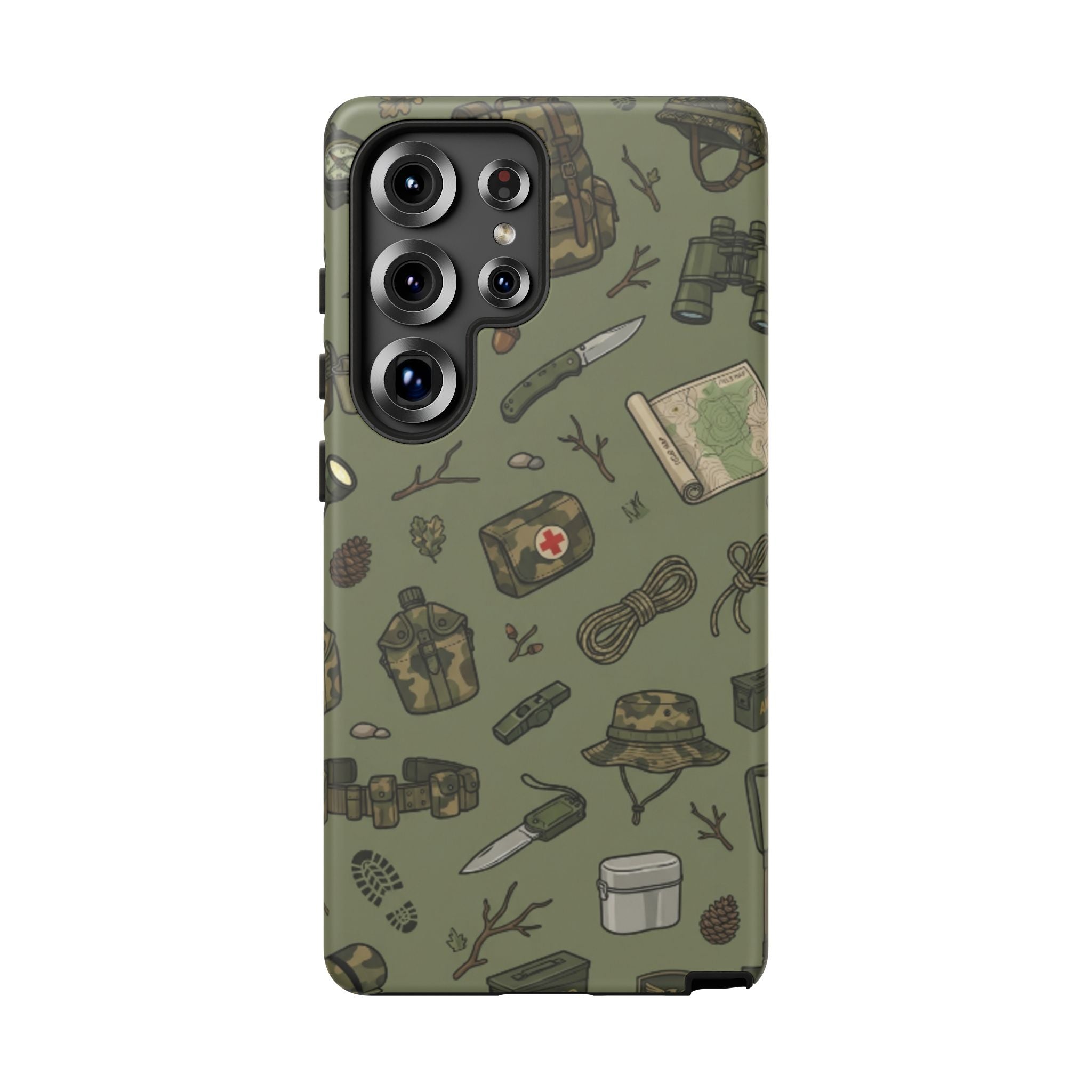 Tactical Gear Phone Case — Military Camping Outdoor Pattern