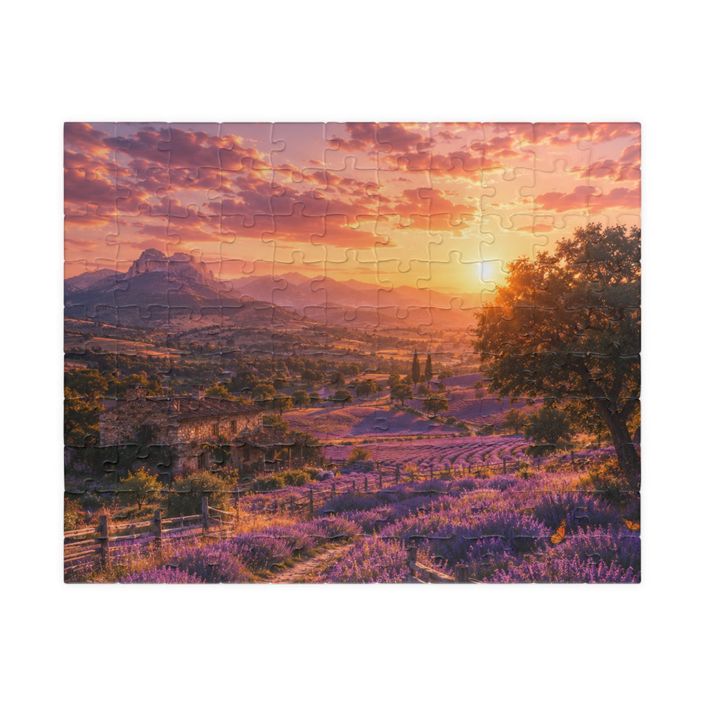 Lavender Sunset Puzzle — Scenic Landscape Jigsaw (110–1014 Pieces)